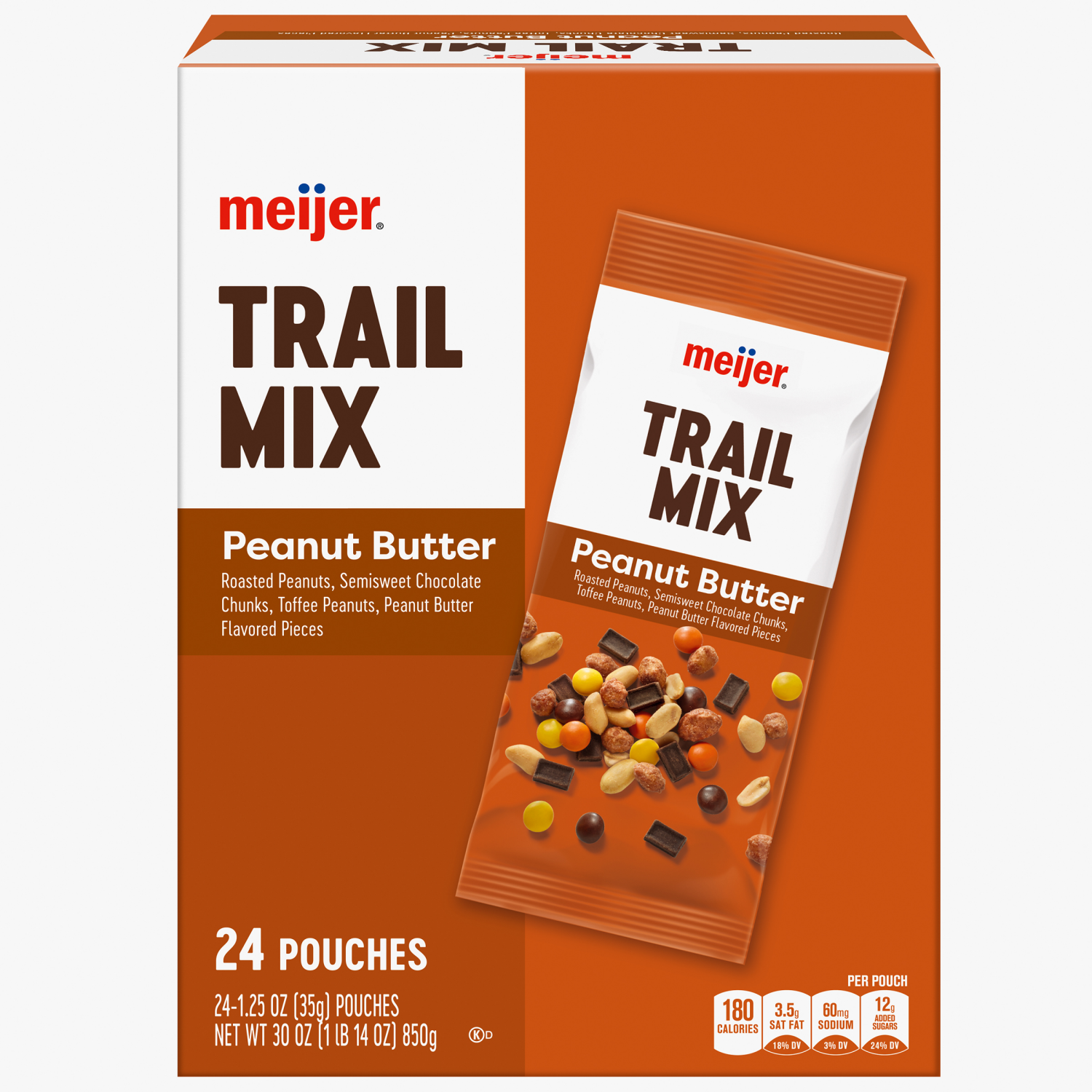 slide 2 of 8, Meijer Sweet and Salty Trail Mix, 24 ct