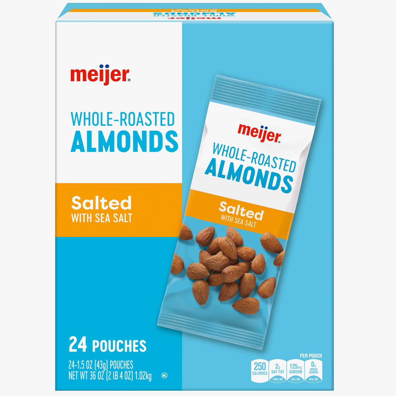 slide 2 of 8, Meijer Salted Almonds - 24 ct, 24 ct