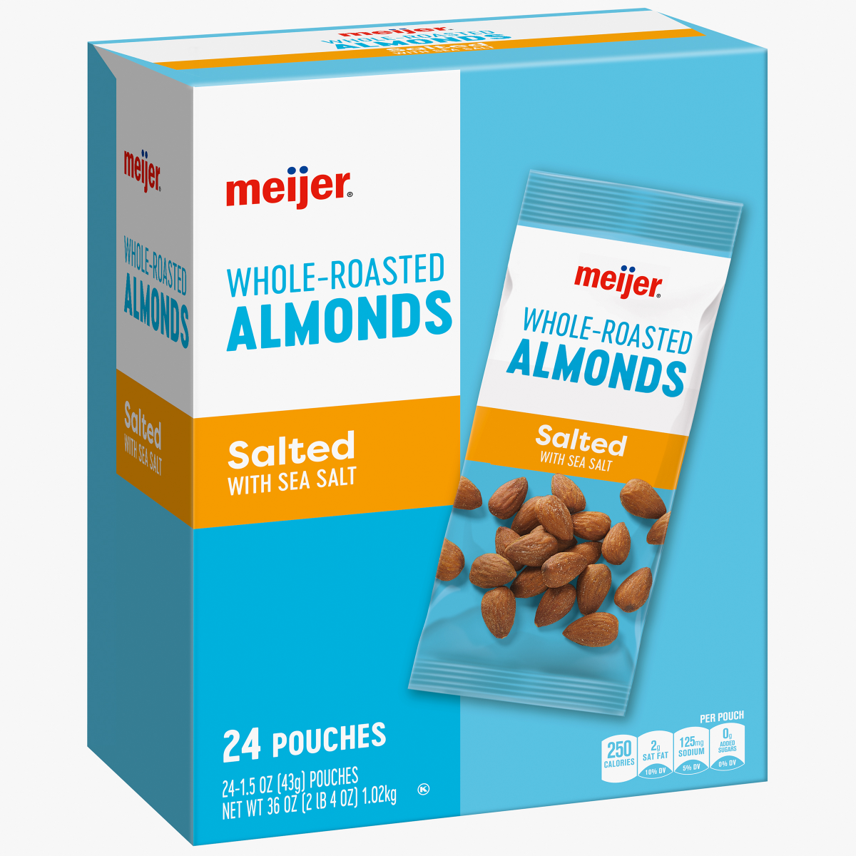 slide 2 of 8, Meijer Salted Almonds - 24 ct, 24 ct