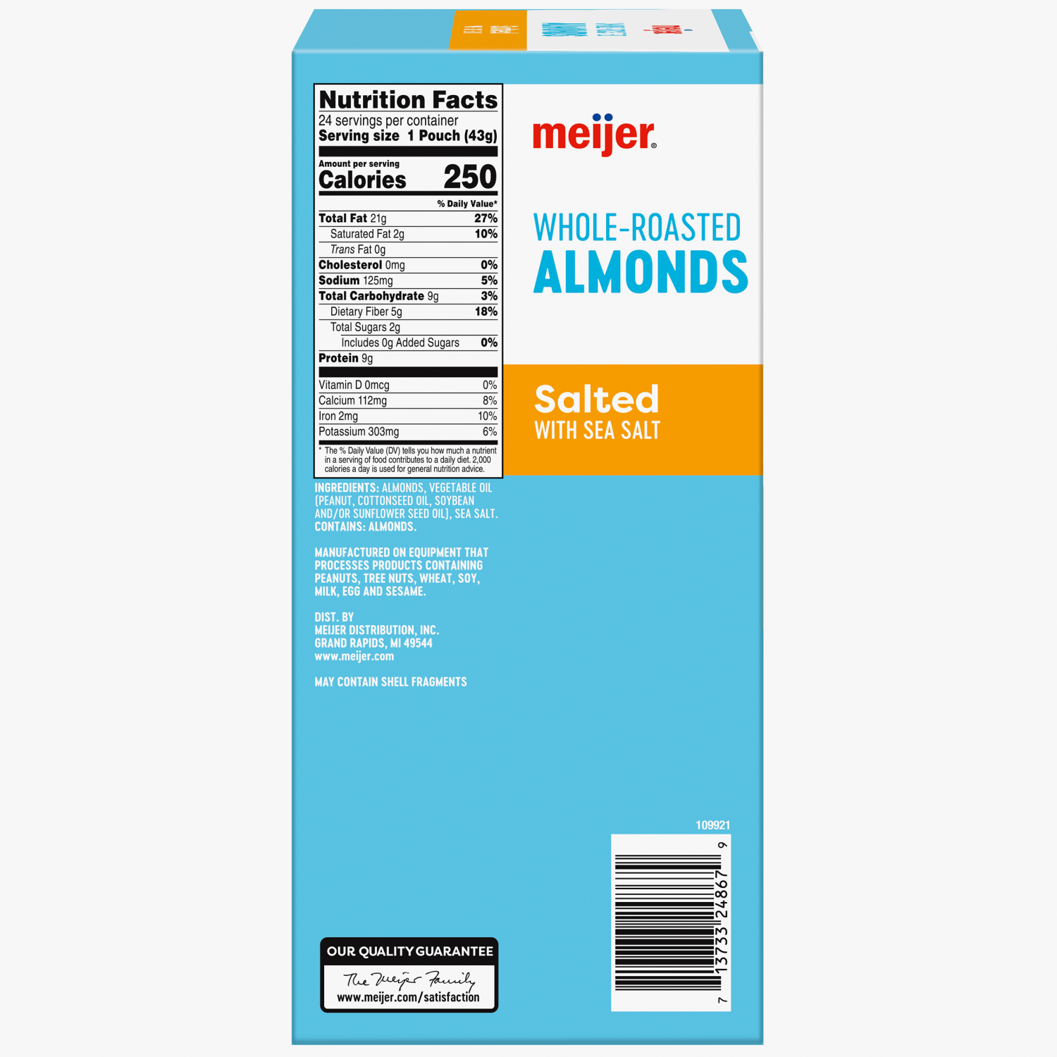slide 5 of 8, Meijer Salted Almonds - 24 ct, 24 ct