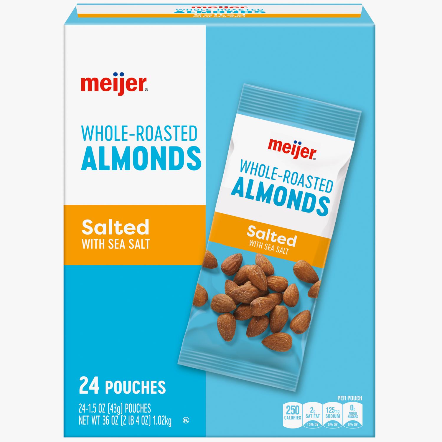 slide 1 of 8, Meijer Salted Almonds - 24 ct, 24 ct