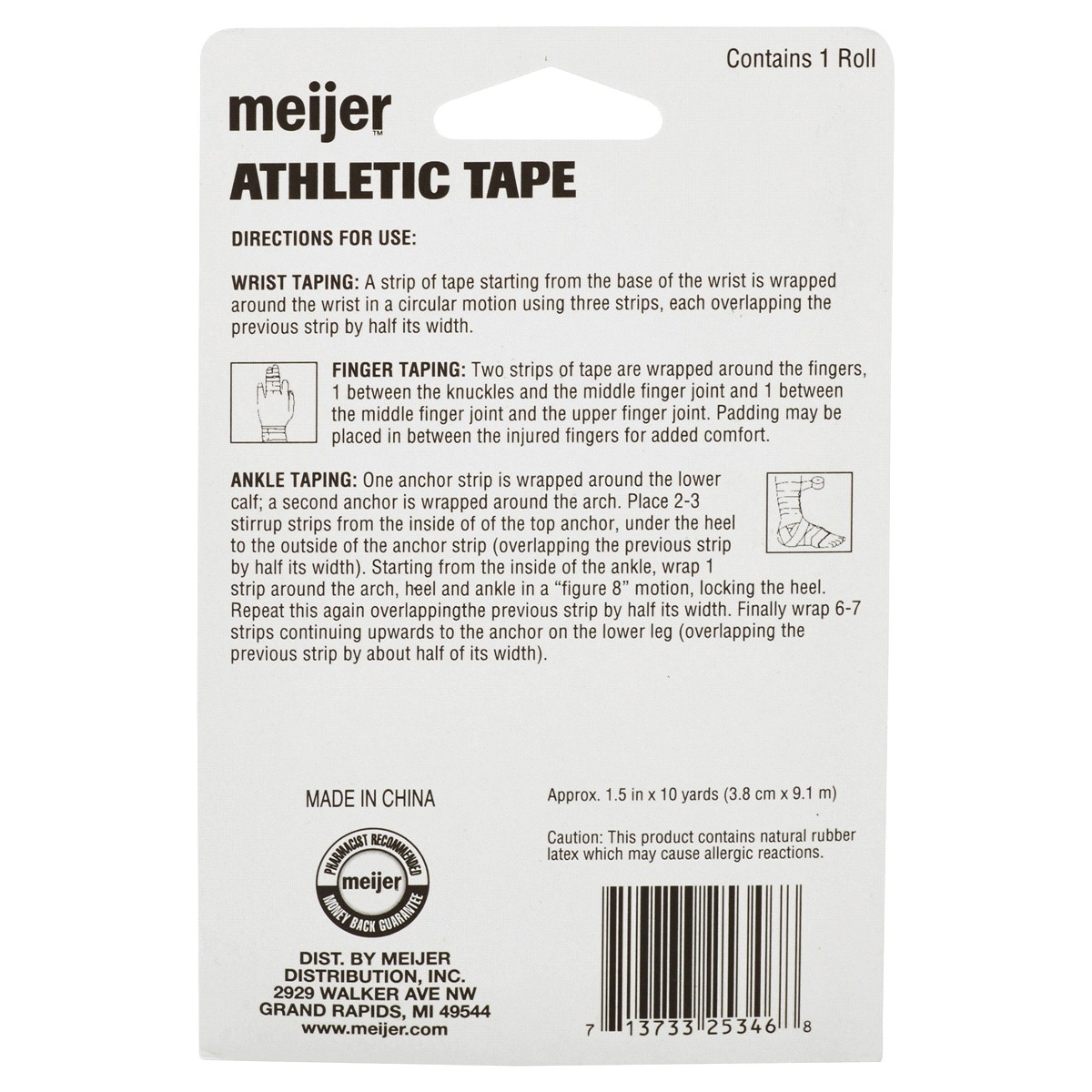 slide 2 of 2, Meijer Sports Athletic Tape, 1 ct