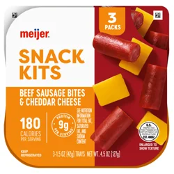 Meijer Mild Cheddar Cheese and Beef Snack