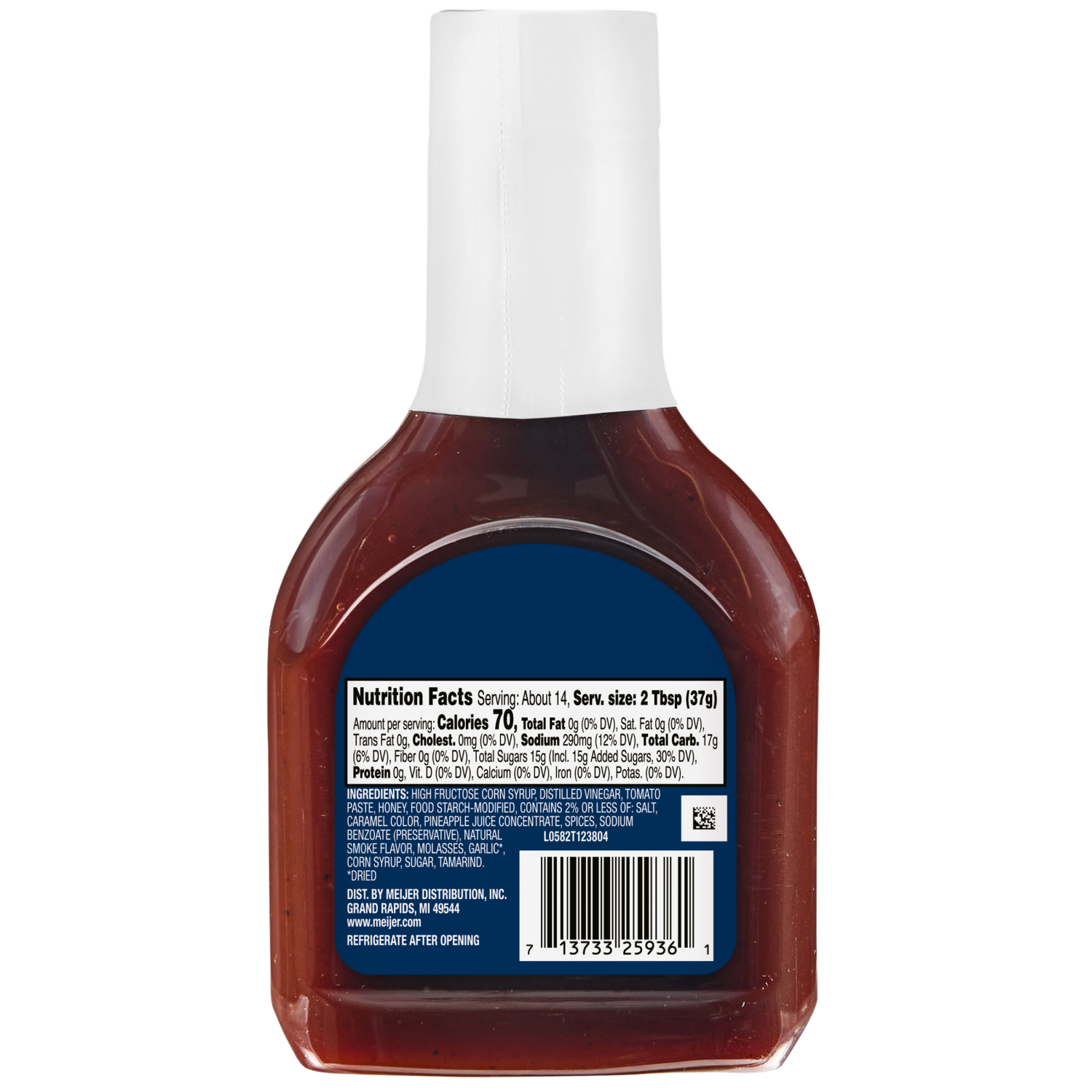 slide 2 of 2, Meijer Honey BBQ Sauce, 18 oz
