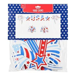 Meijer Corporate Seasonal Mcs Patriotic Yard Sign 9ct