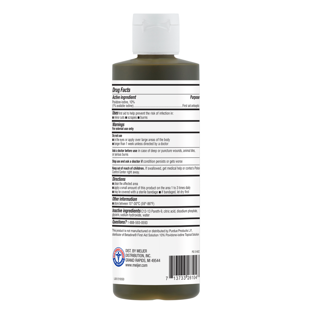 slide 2 of 2, Meijer Povidone-Iodine, 8 oz