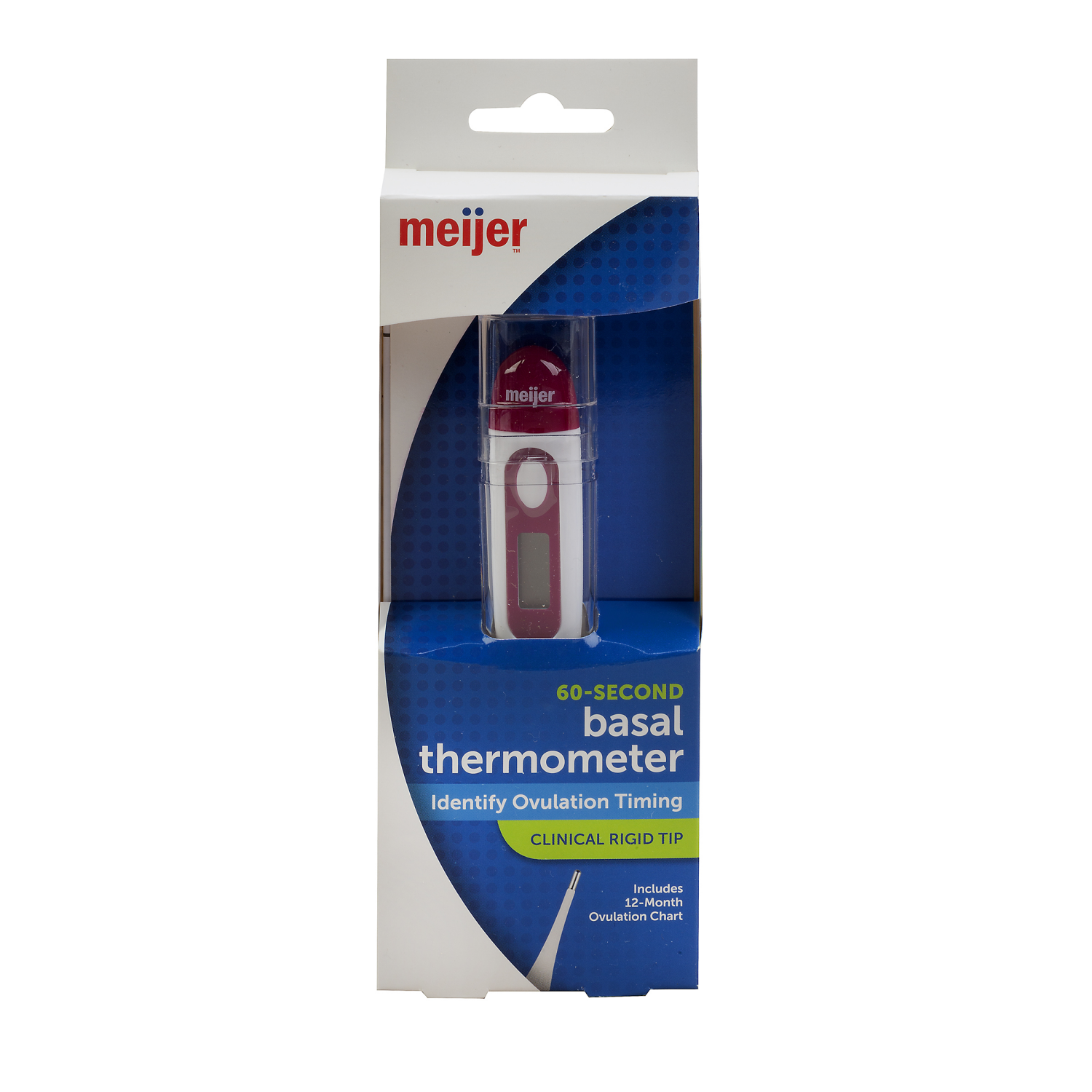 slide 1 of 2, Meijer Digital Basal Thermometer, Rigid Tip, 1 ct