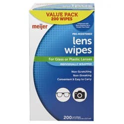 Meijer Eyeglass Lens Wipes, Value Pack