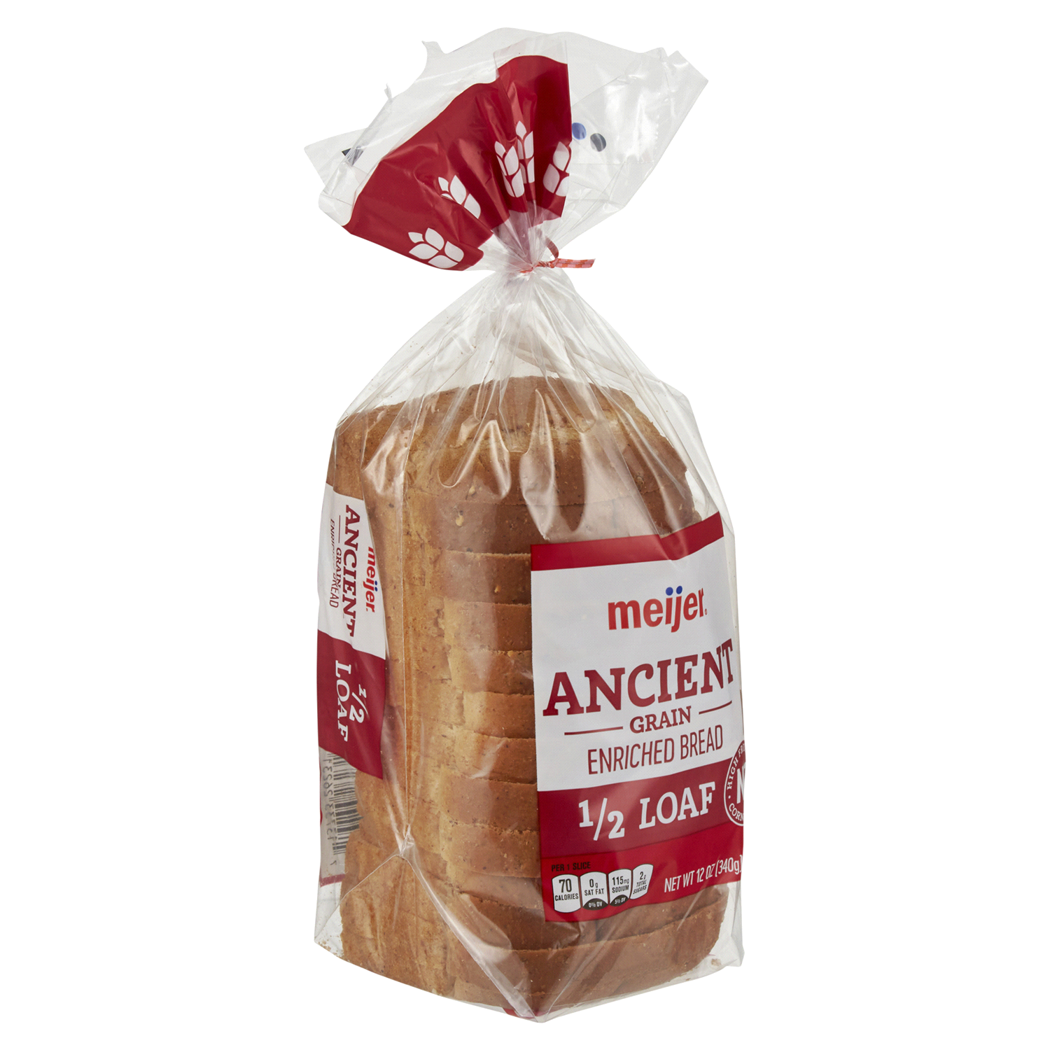 slide 4 of 5, Meijer Ancient Grain Bread, 1/2 Loaf, 14 oz