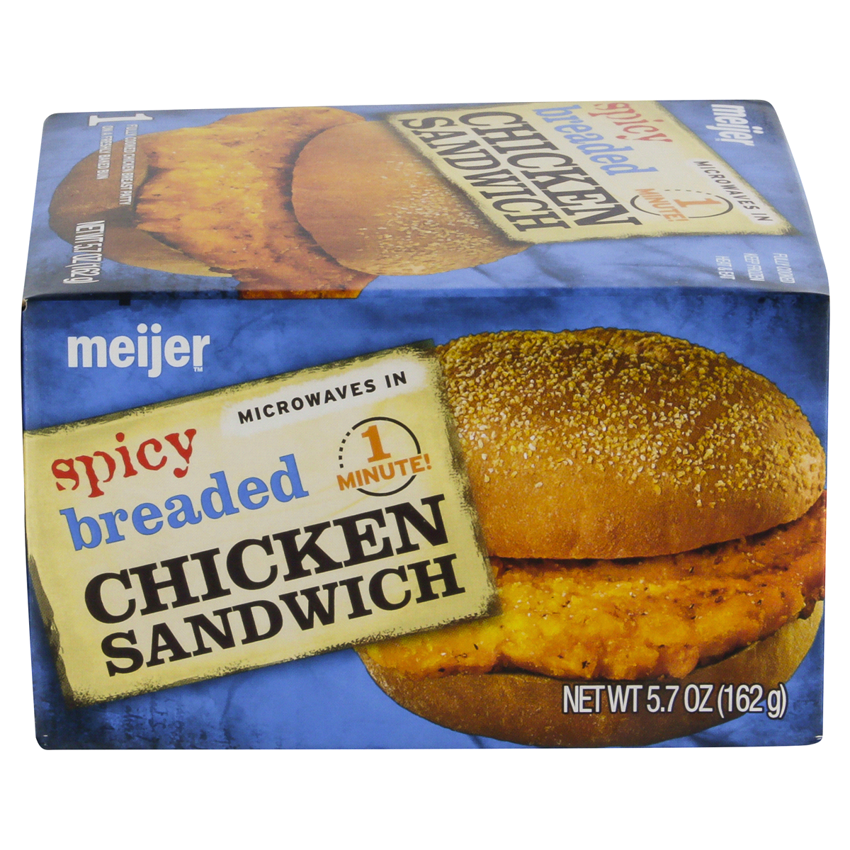 slide 4 of 4, Meijer Spicy Breaded Chicken Sandwich, 5.7 oz