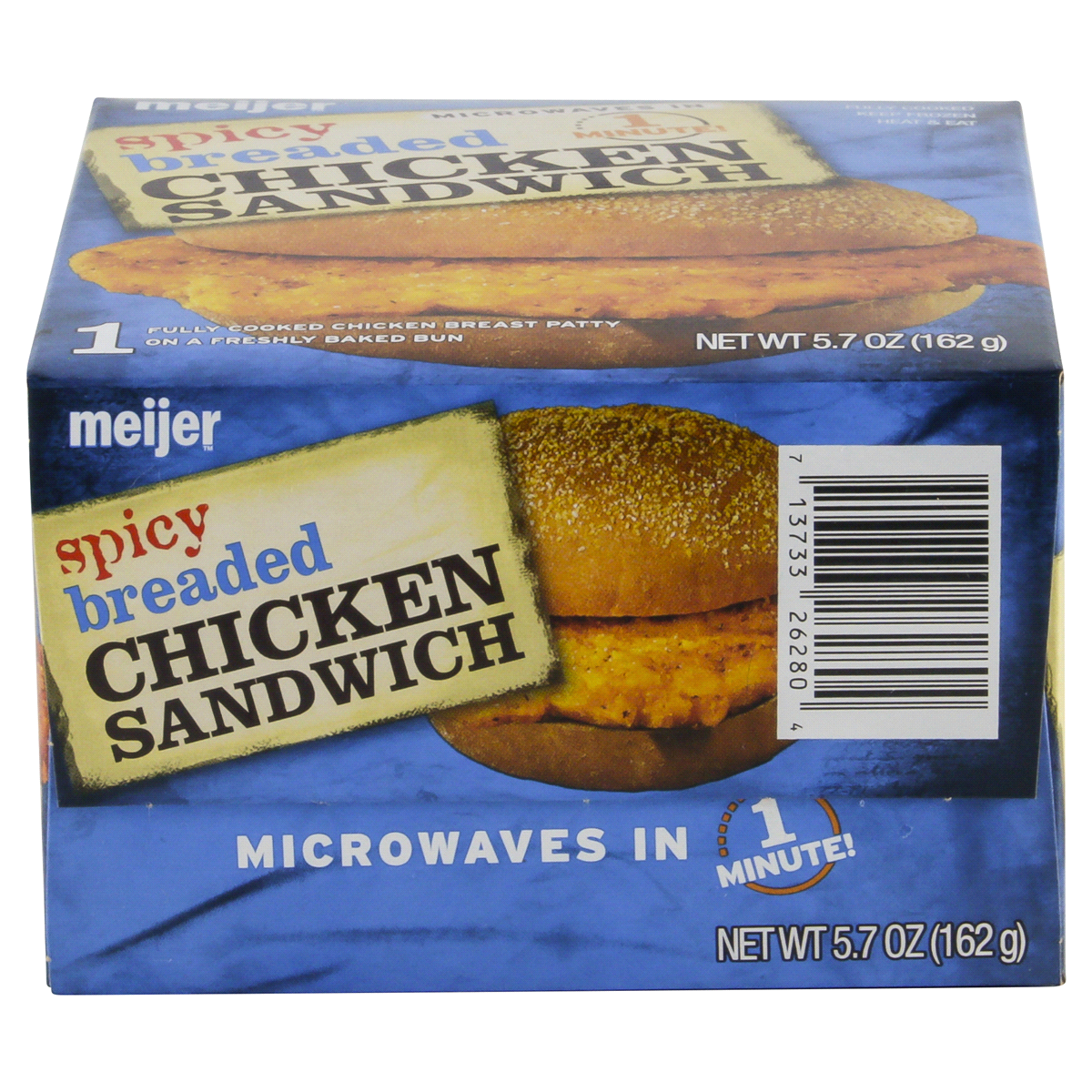 slide 3 of 4, Meijer Spicy Breaded Chicken Sandwich, 5.7 oz
