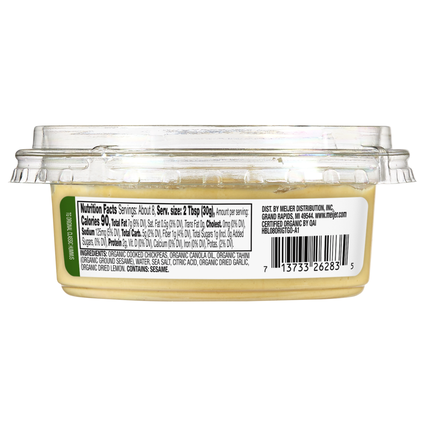 slide 2 of 3, True Goodness Organic Classic Hummus, 8 oz., 8 oz