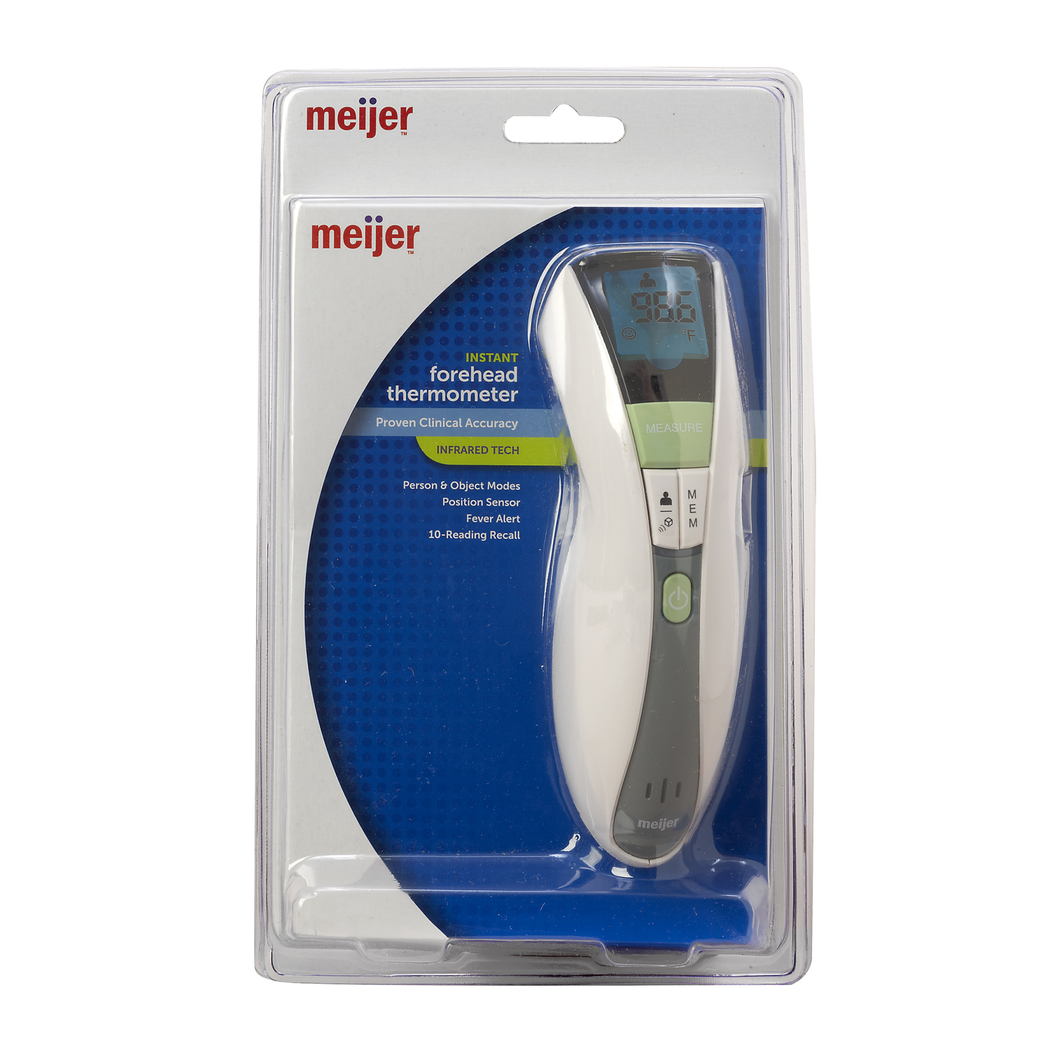 slide 1 of 2, Meijer Infrared Forehead Thermometer, 1 ct