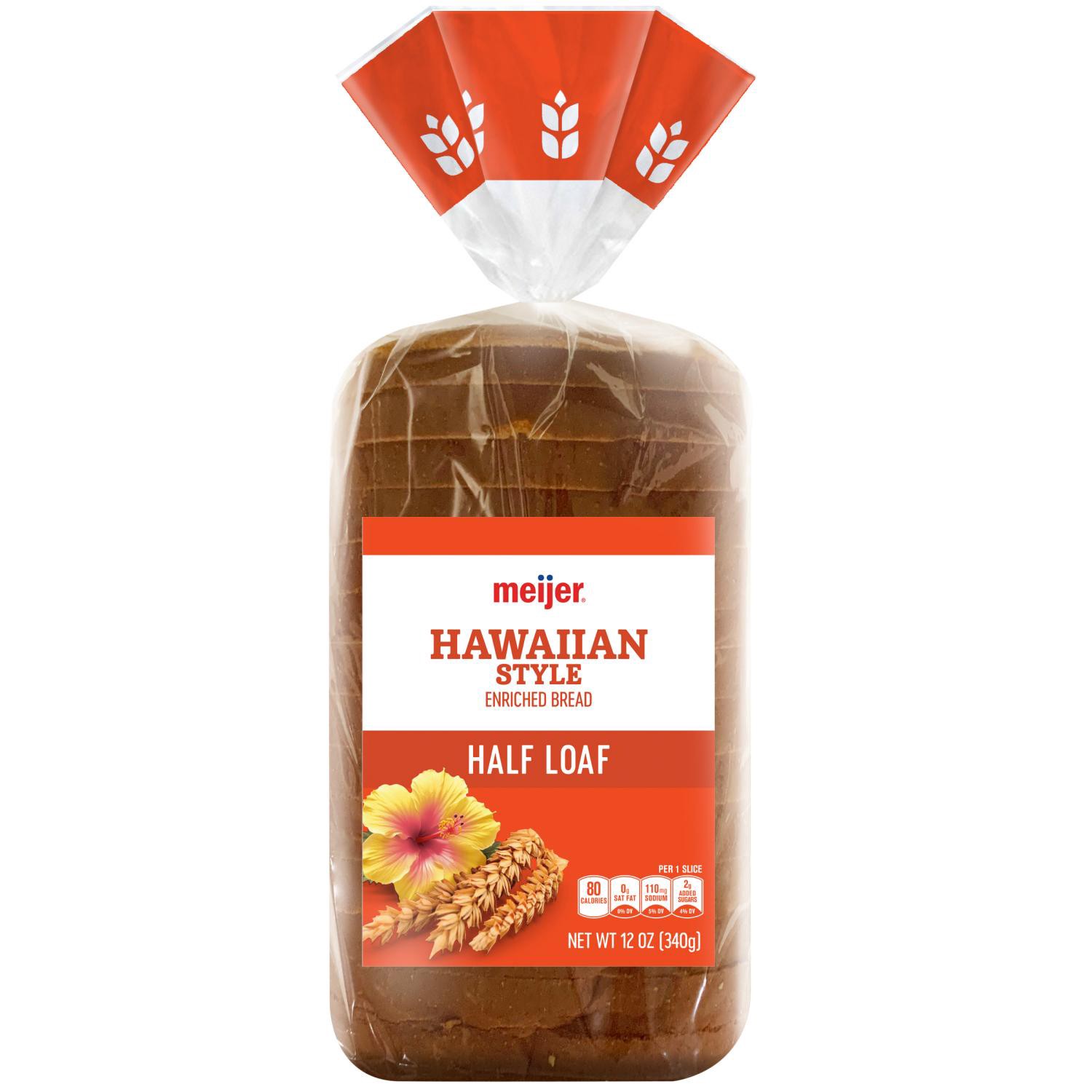 slide 1 of 8, Hawaiian-Style Bread, 1/2 Loaf 12 Oz, 12 oz