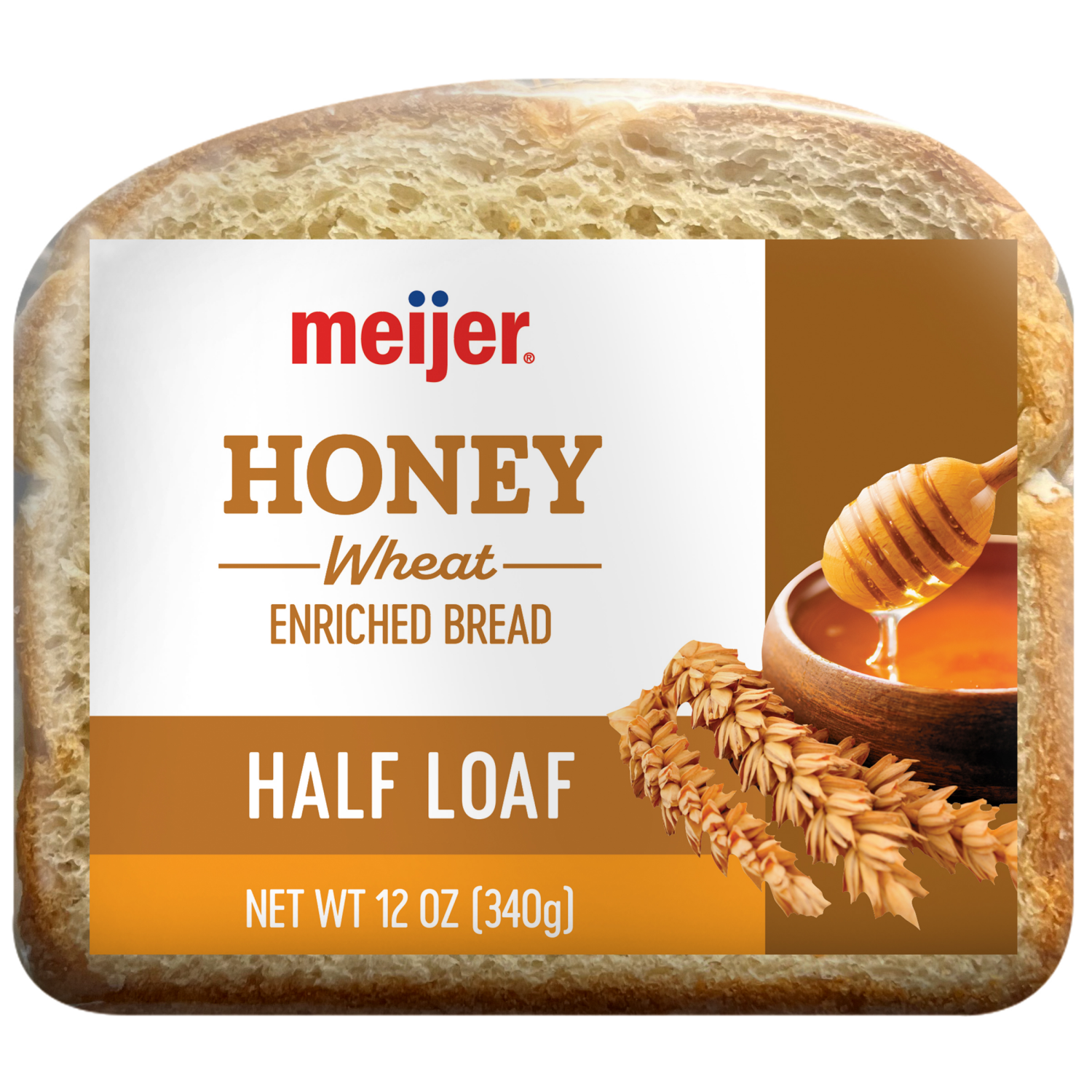 slide 3 of 8, Meijer Honey Wheat Half Loaf, 12 oz