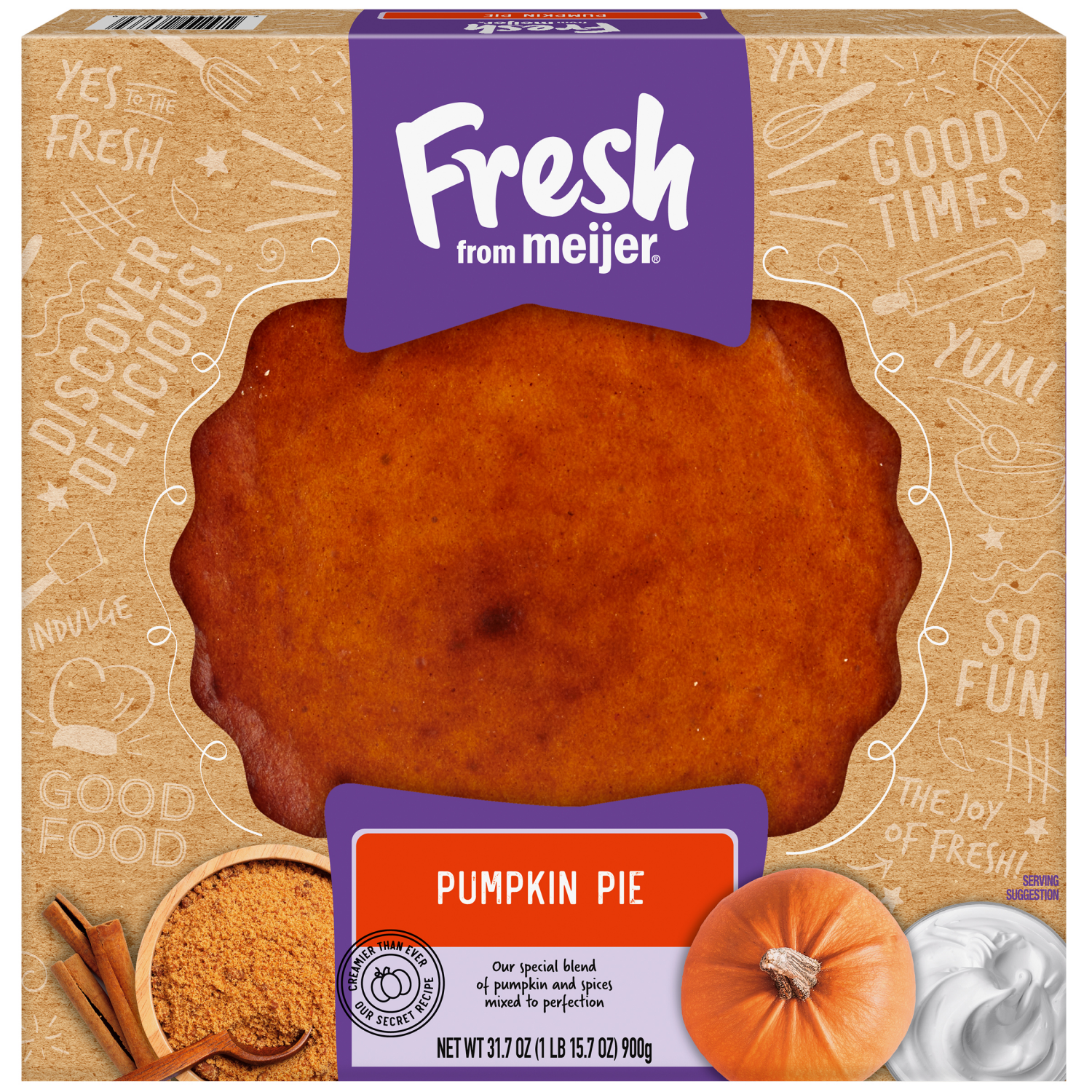 slide 1 of 2, Fresh from Meijer 10" Pumpkin Pie, 31.7 oz, 31.7 oz