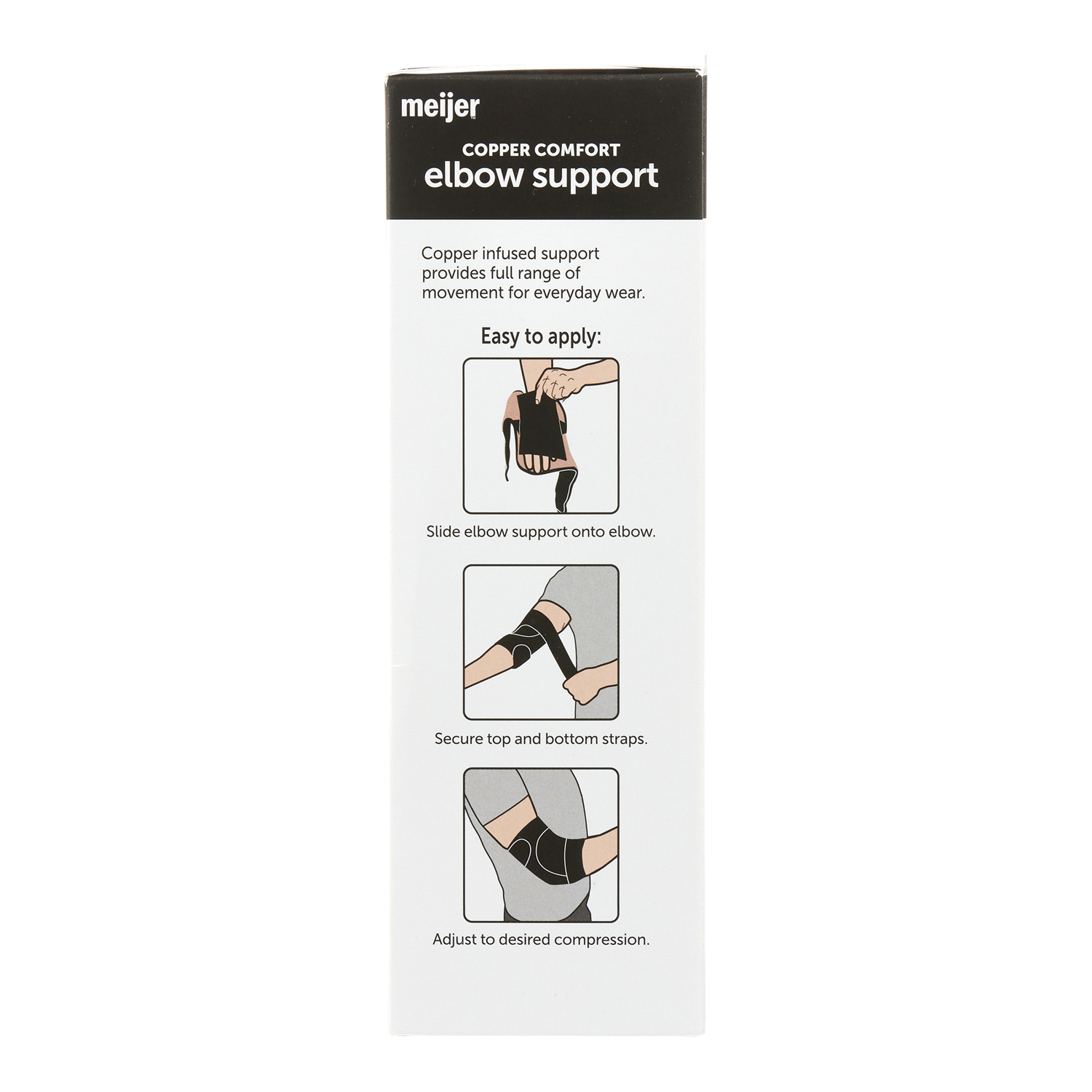 slide 3 of 5, MEIJER COPPER COMFORT ELBOW SUPPORT, adjustable