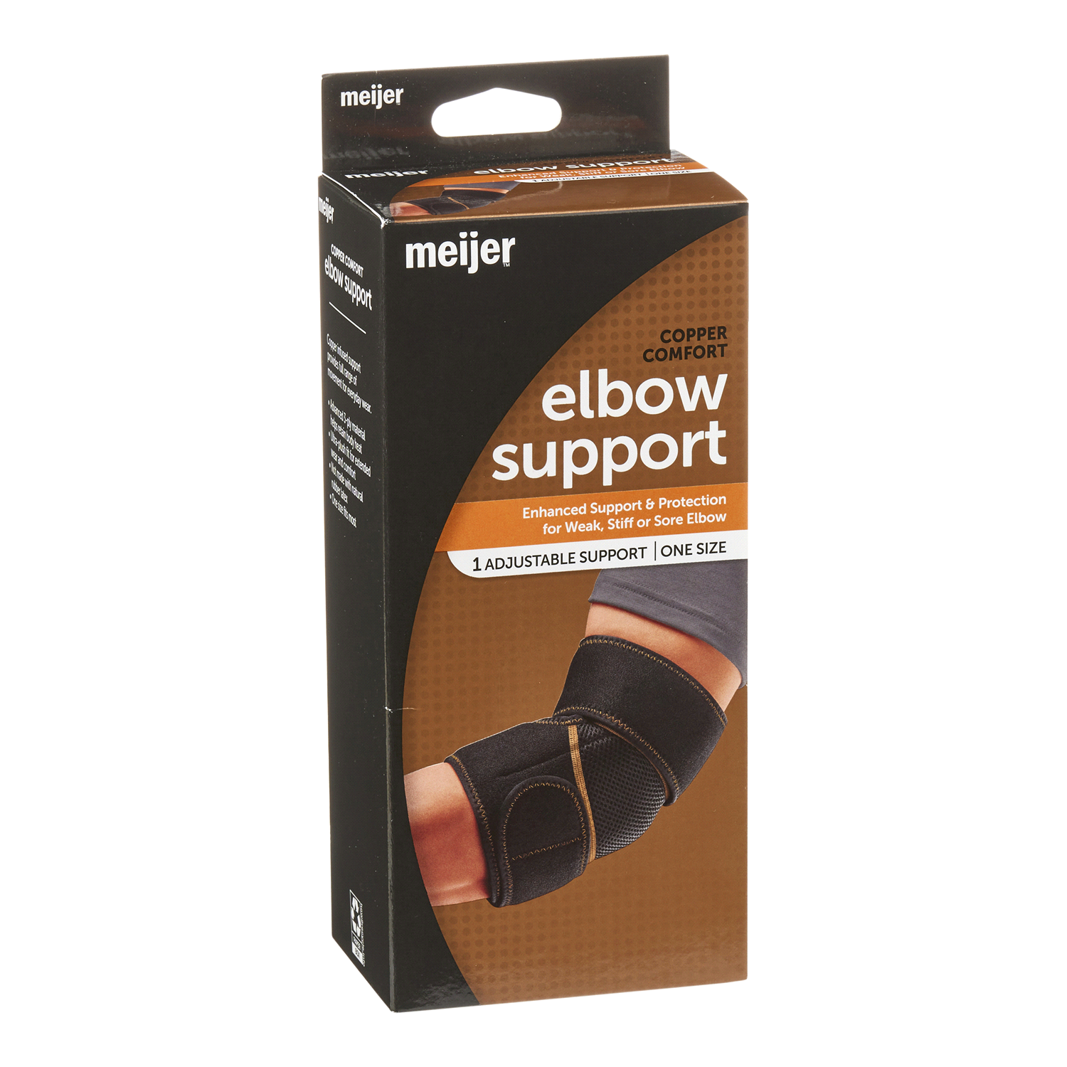 slide 4 of 5, MEIJER COPPER COMFORT ELBOW SUPPORT, adjustable