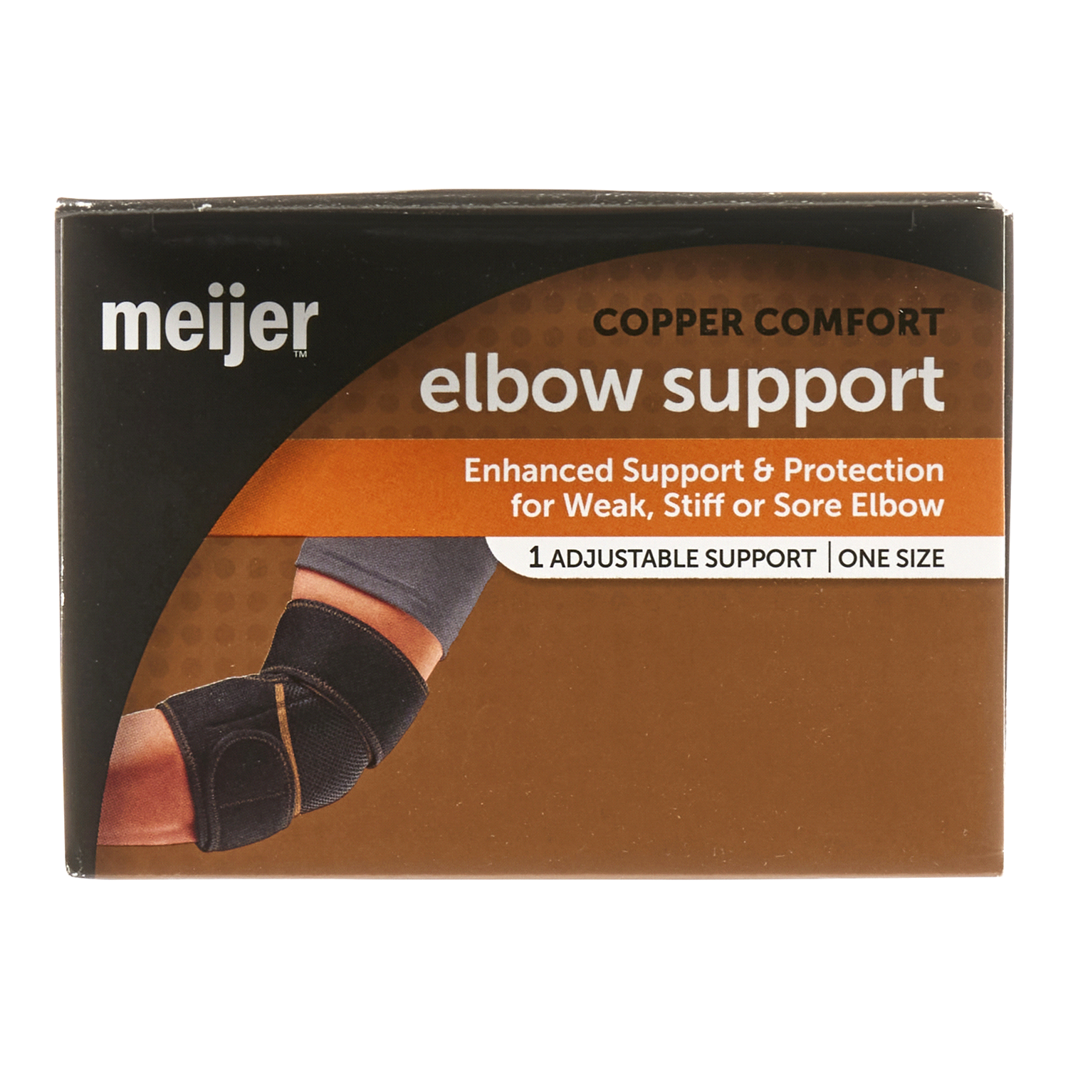 slide 5 of 5, MEIJER COPPER COMFORT ELBOW SUPPORT, adjustable
