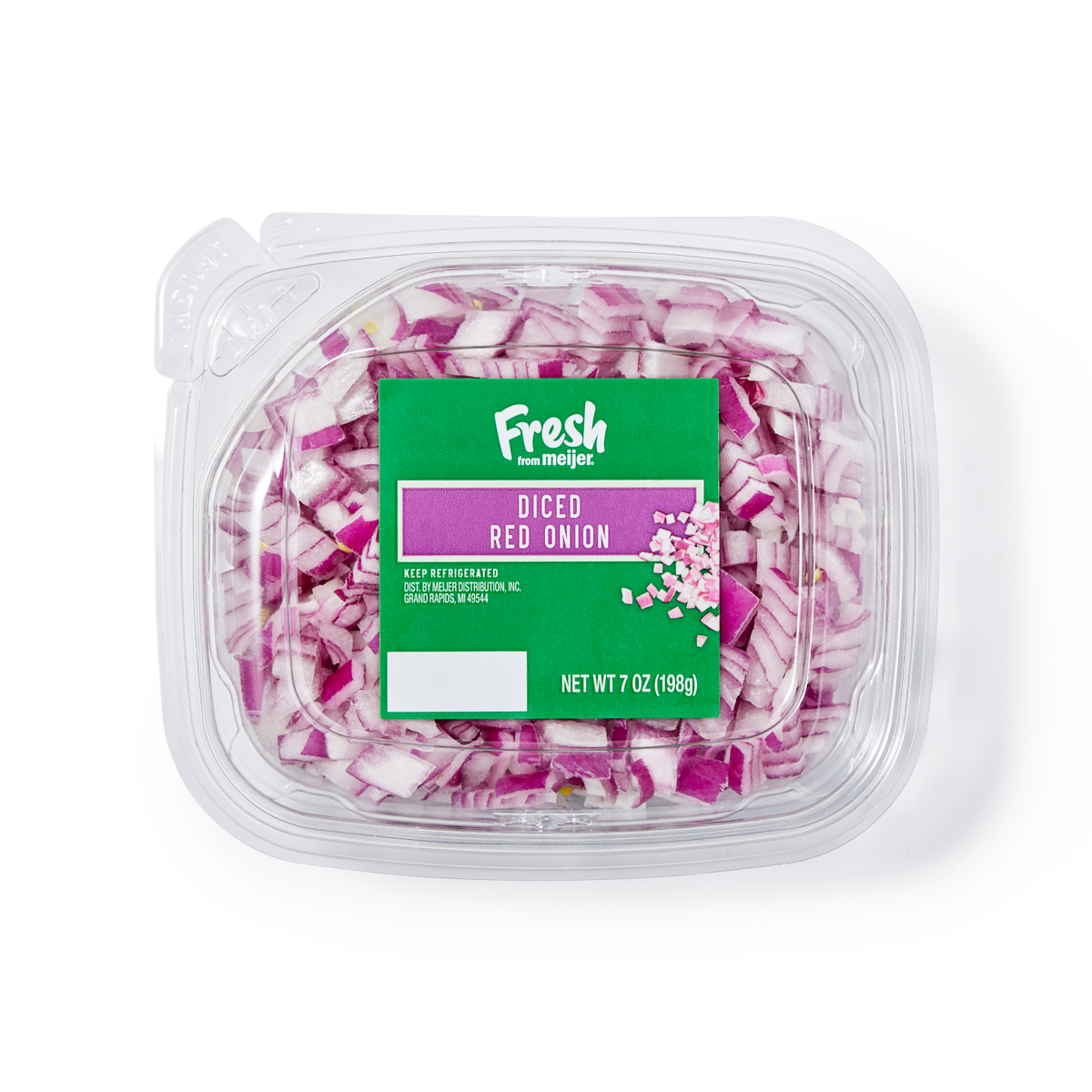 slide 1 of 9, Fresh from Meijer Diced Red Onion, 7 oz, 7 oz