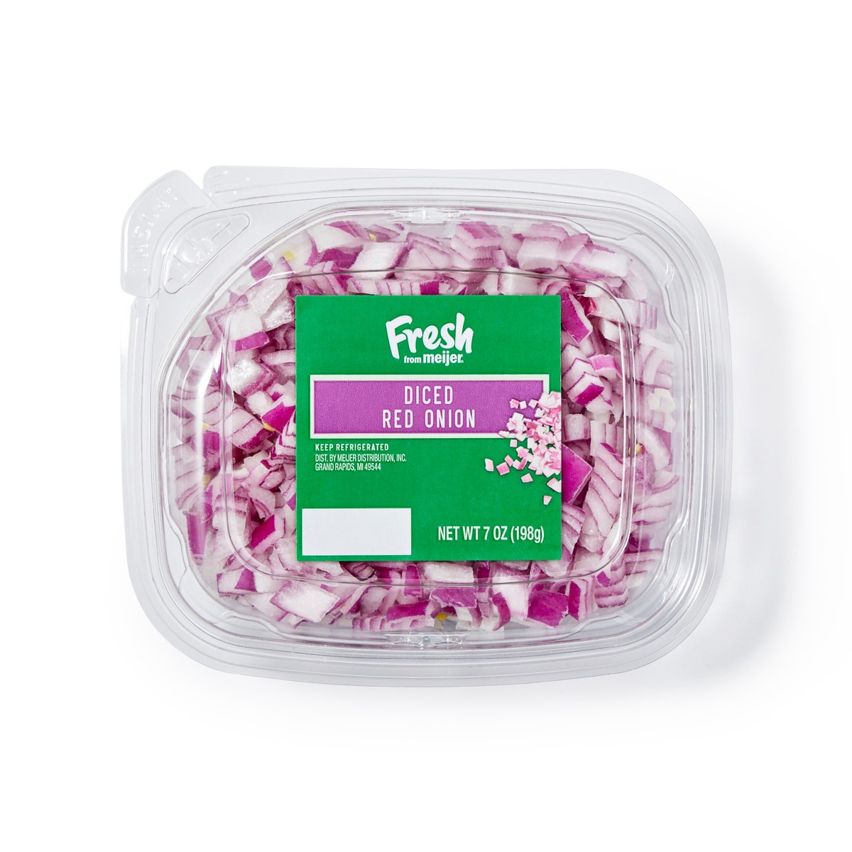slide 1 of 9, Fresh from Meijer Diced Red Onion, 7 oz