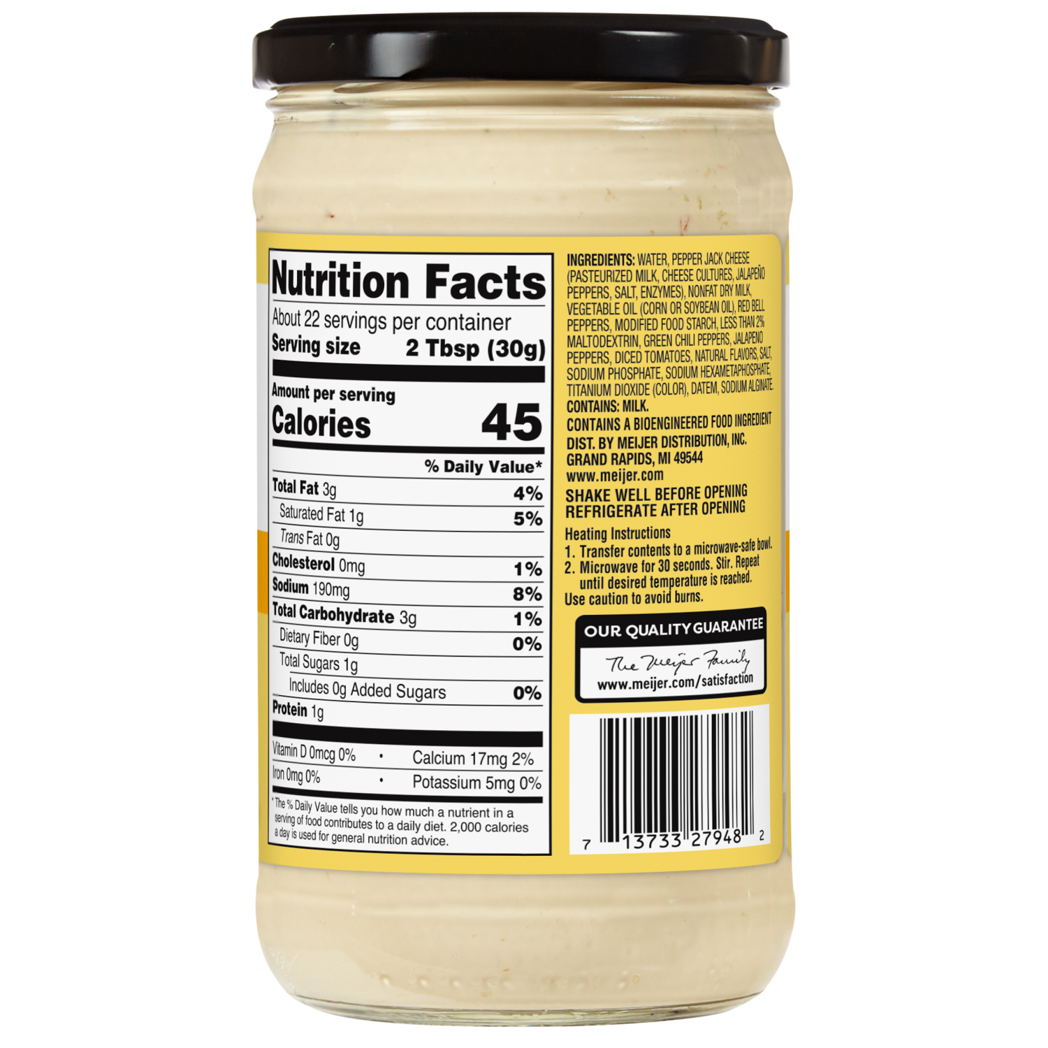 slide 2 of 2, Meijer White Salsa Con Queso, 23 oz