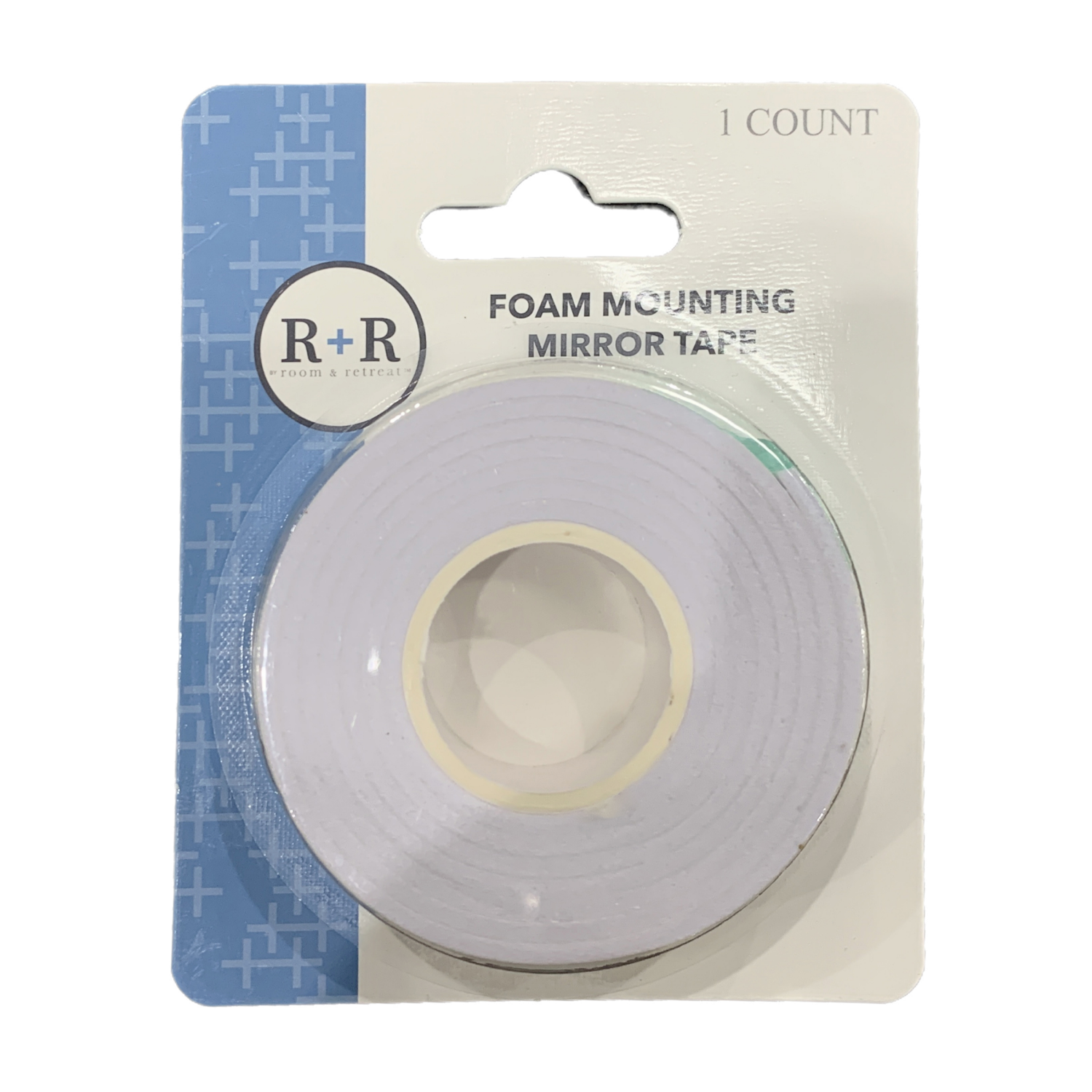 slide 1 of 2, R+R Foam Mounting Mirror Tape, 36 in l