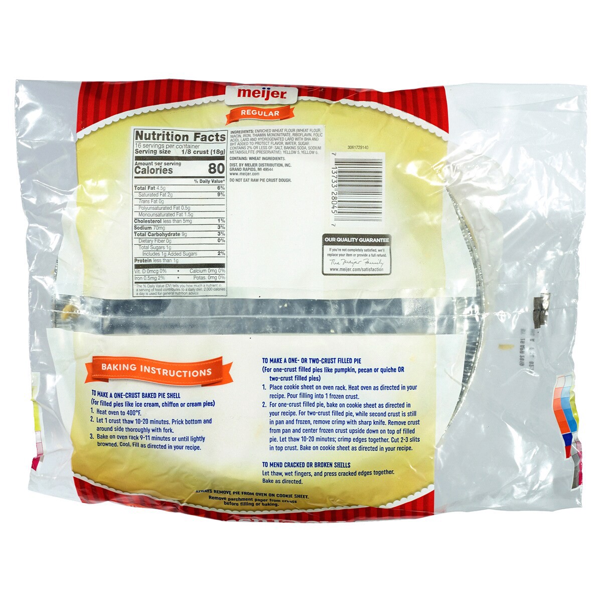 slide 2 of 2, Meijer Regular Pie Crust Shells, 2 ct