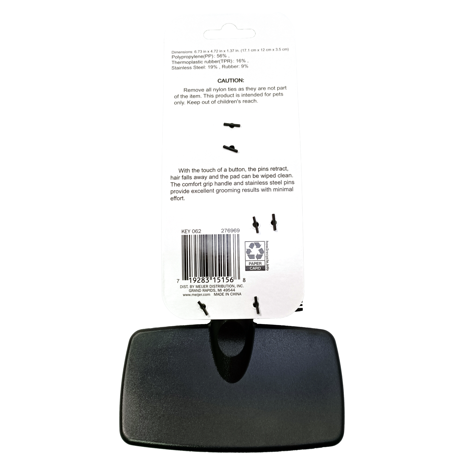 slide 2 of 7, Meijer Large Slicker Brush For Dogs, 2 ct, 2 ct