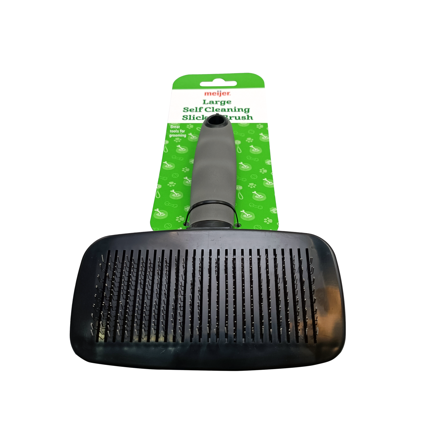 slide 3 of 7, Meijer Pet Self Cleaning Slicker Brush, Large, 1 ct