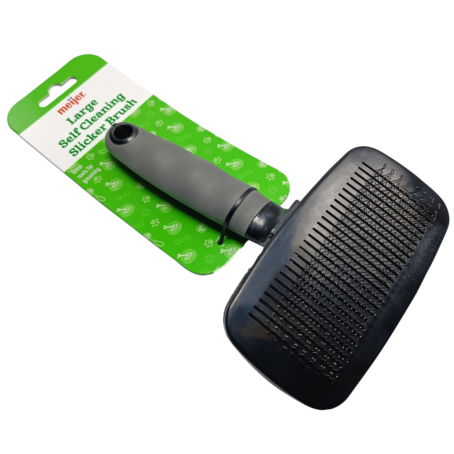 slide 6 of 7, Meijer Pet Self Cleaning Slicker Brush, Large, 1 ct