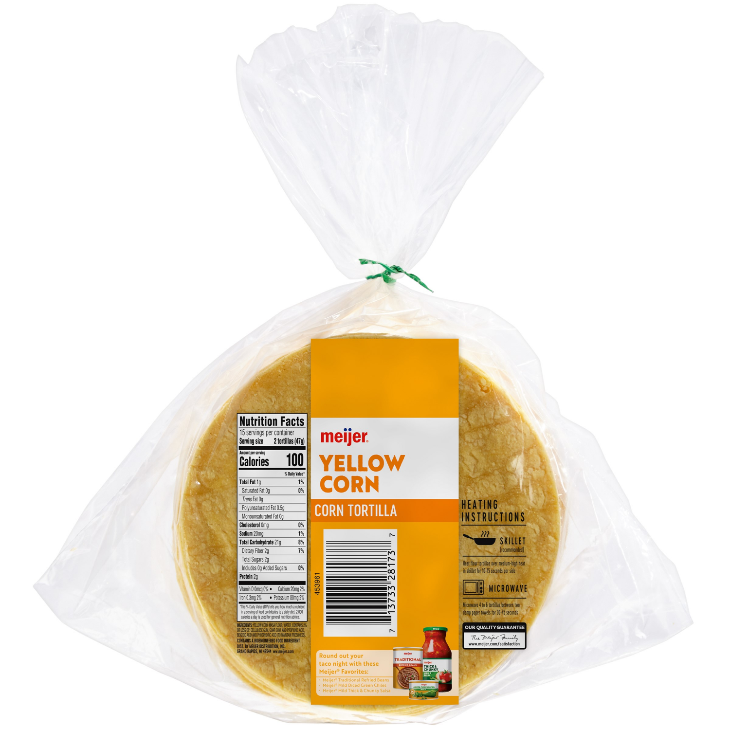 slide 2 of 2, Meijer Yellow Corn Tortillas, 30 ct