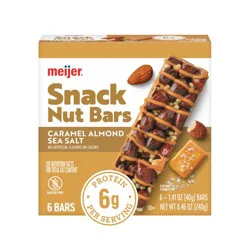 Meijer Caramel Almond Sea Salt Snack Nut Bars, 6ct