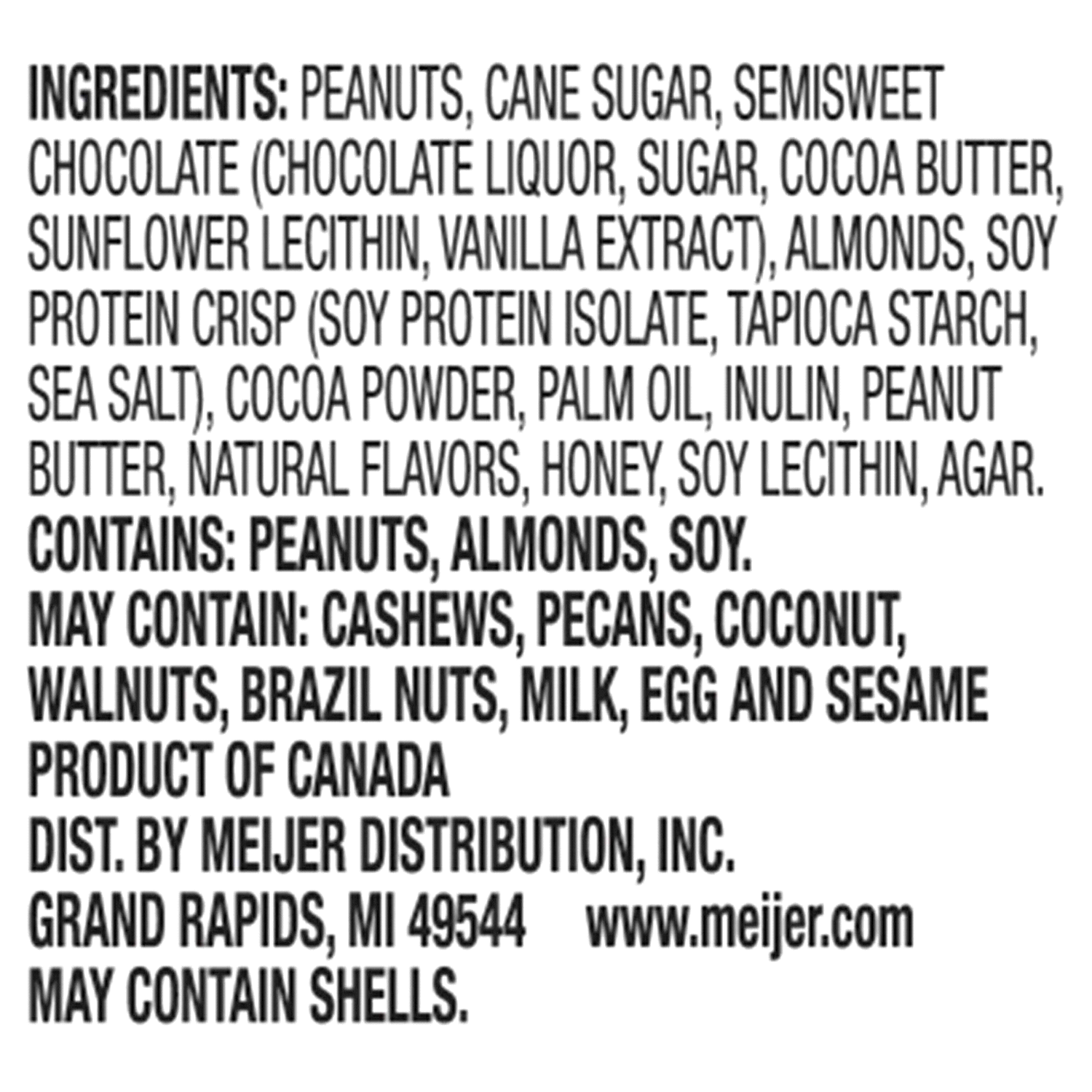 slide 3 of 4, Meijer Snack Nut Bar, Peanut Butter Dark Chocolate, 6 ct