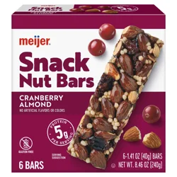 Meijer Nut Bar Cranbry Almond 6ct/1.41oz