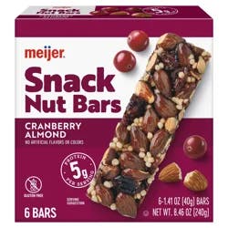 Meijer Nut Bar Cranbry Almond 6ct/1.41oz