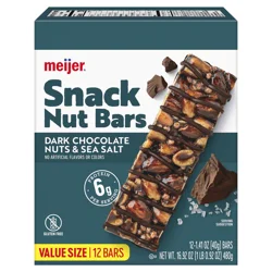 Meijer Snack Nut Bar, Dark Chocolate Sea Salt