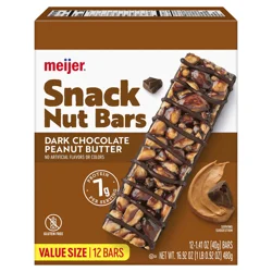 Meijer Snack Nut Bar, Peanut Butter Dark Chocolate