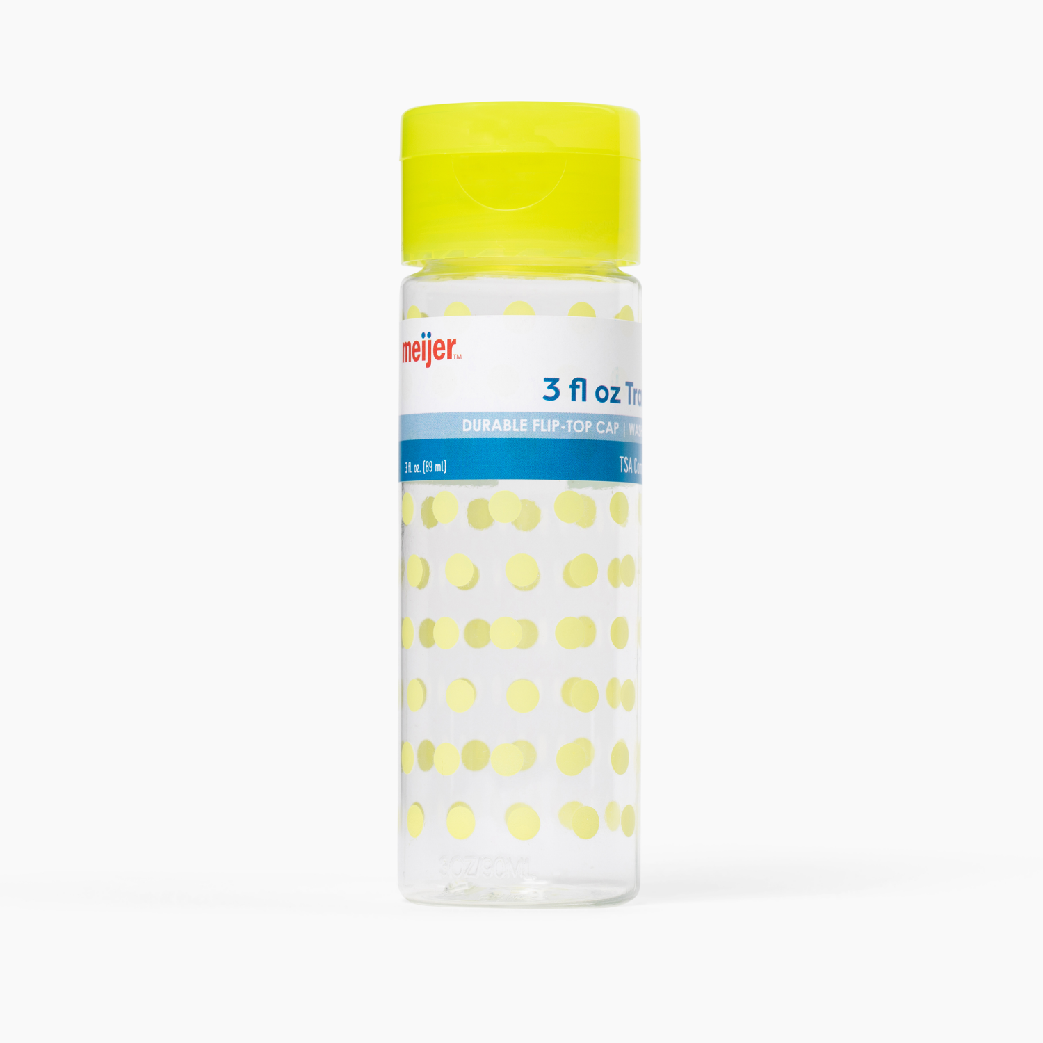 slide 1 of 2, Meijer Travel Tube Bottle with Flip Top Cap, Polka Dot, 3 oz, 3 oz