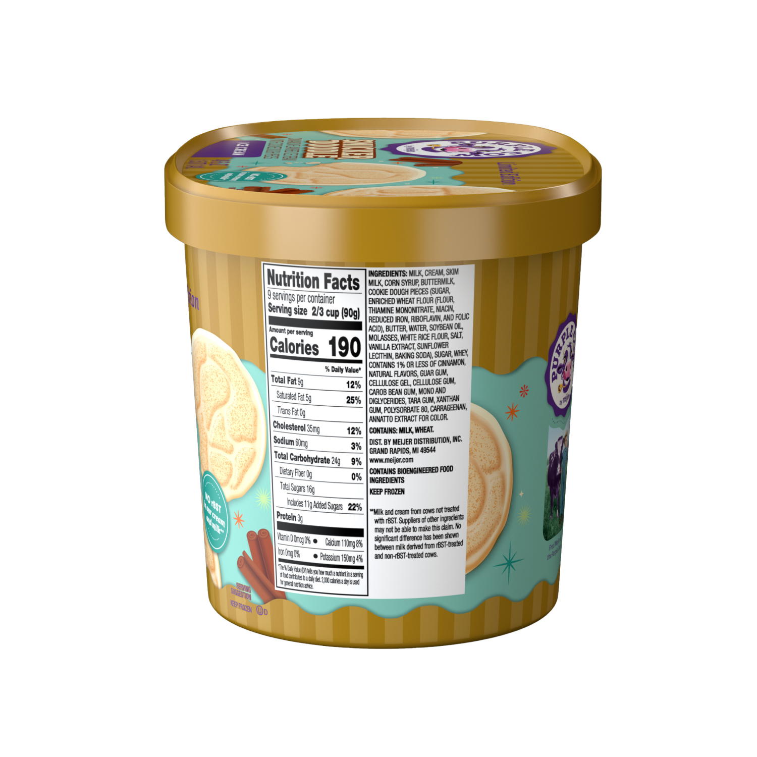 slide 3 of 4, Purple Cow Snickerdoodle Ice Cream 1.5qt, 1.5 qt