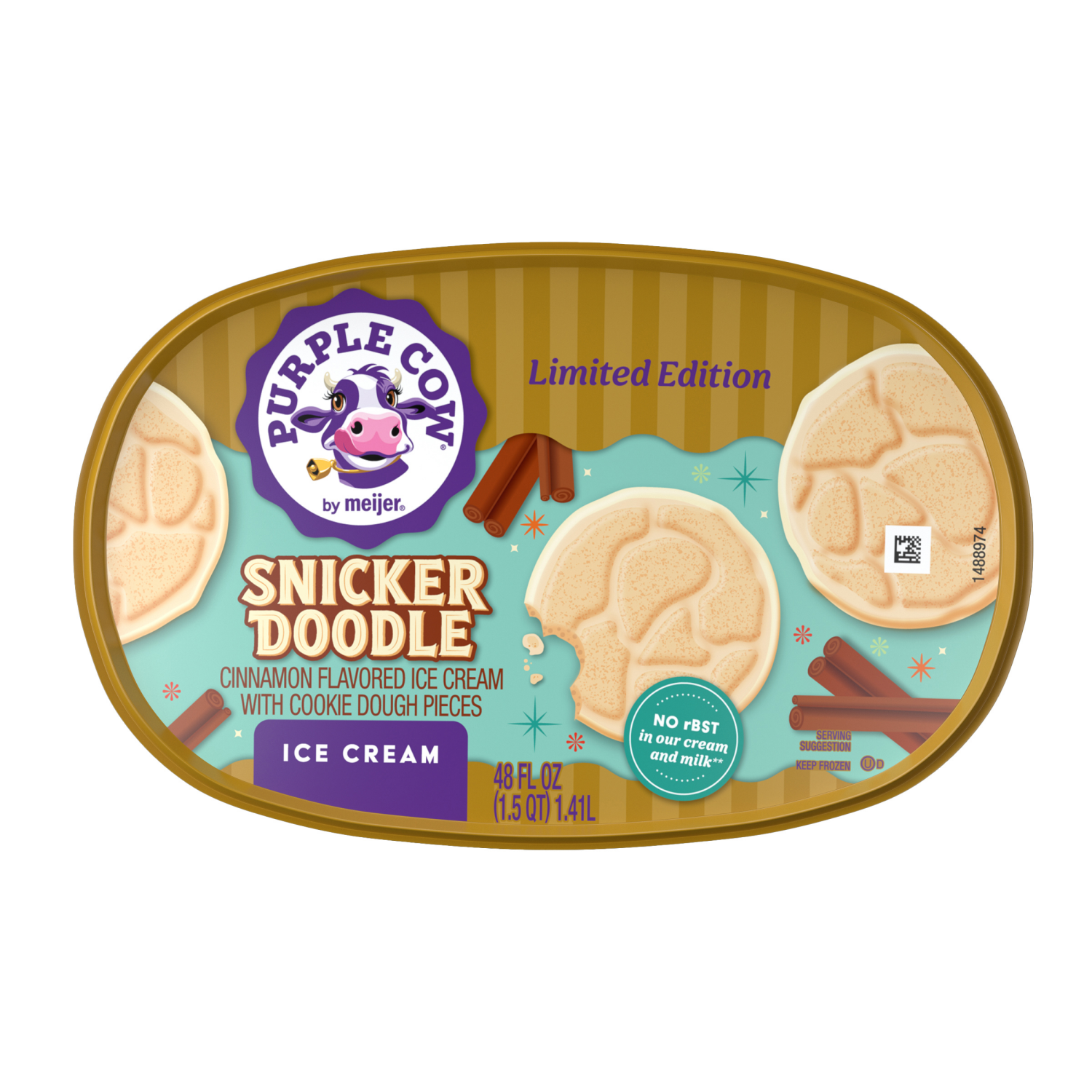 slide 4 of 4, Purple Cow Snickerdoodle Ice Cream 1.5qt, 1.5 qt