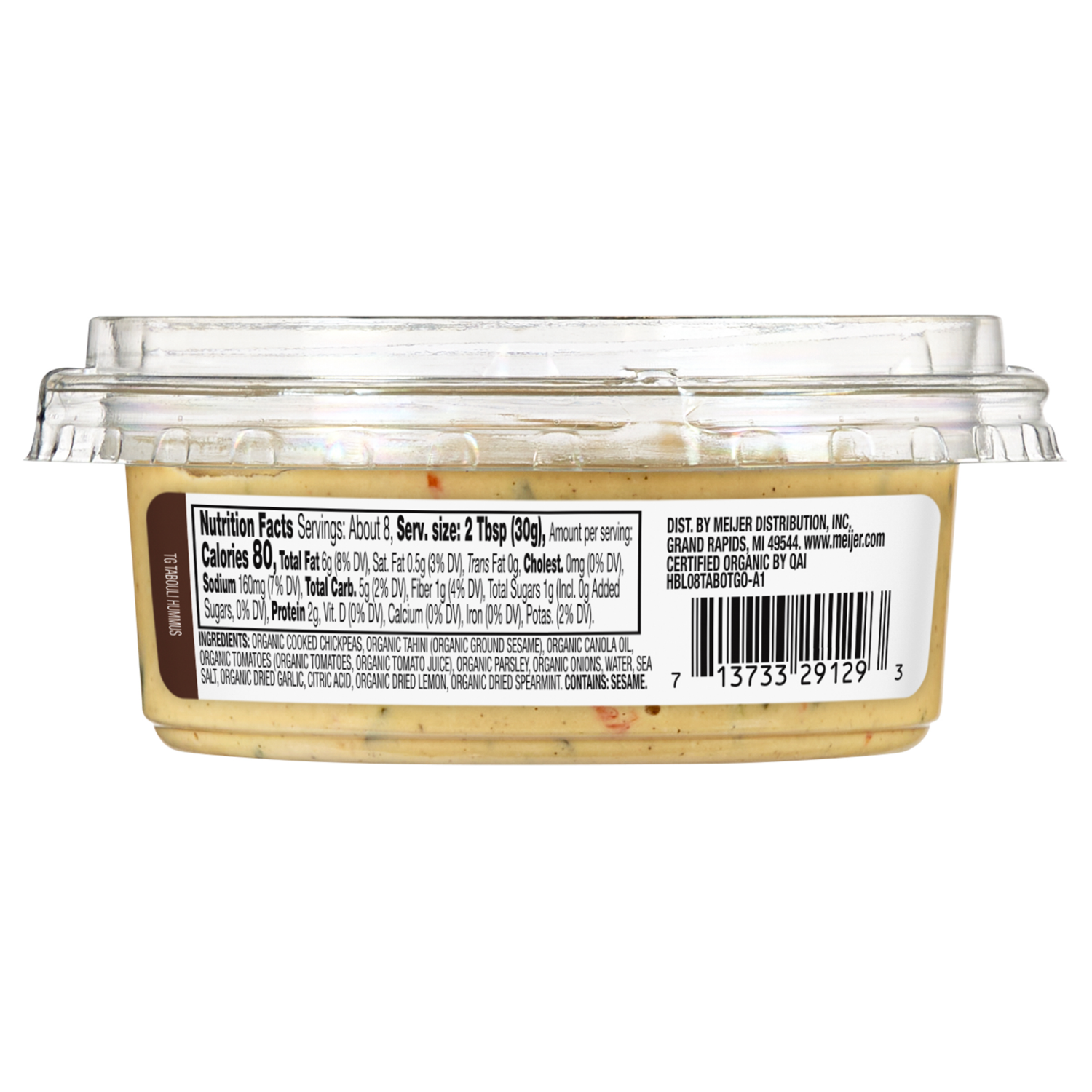 slide 2 of 3, True Goodness Organic Tabouli Style Hummus, 8 oz., 8 oz