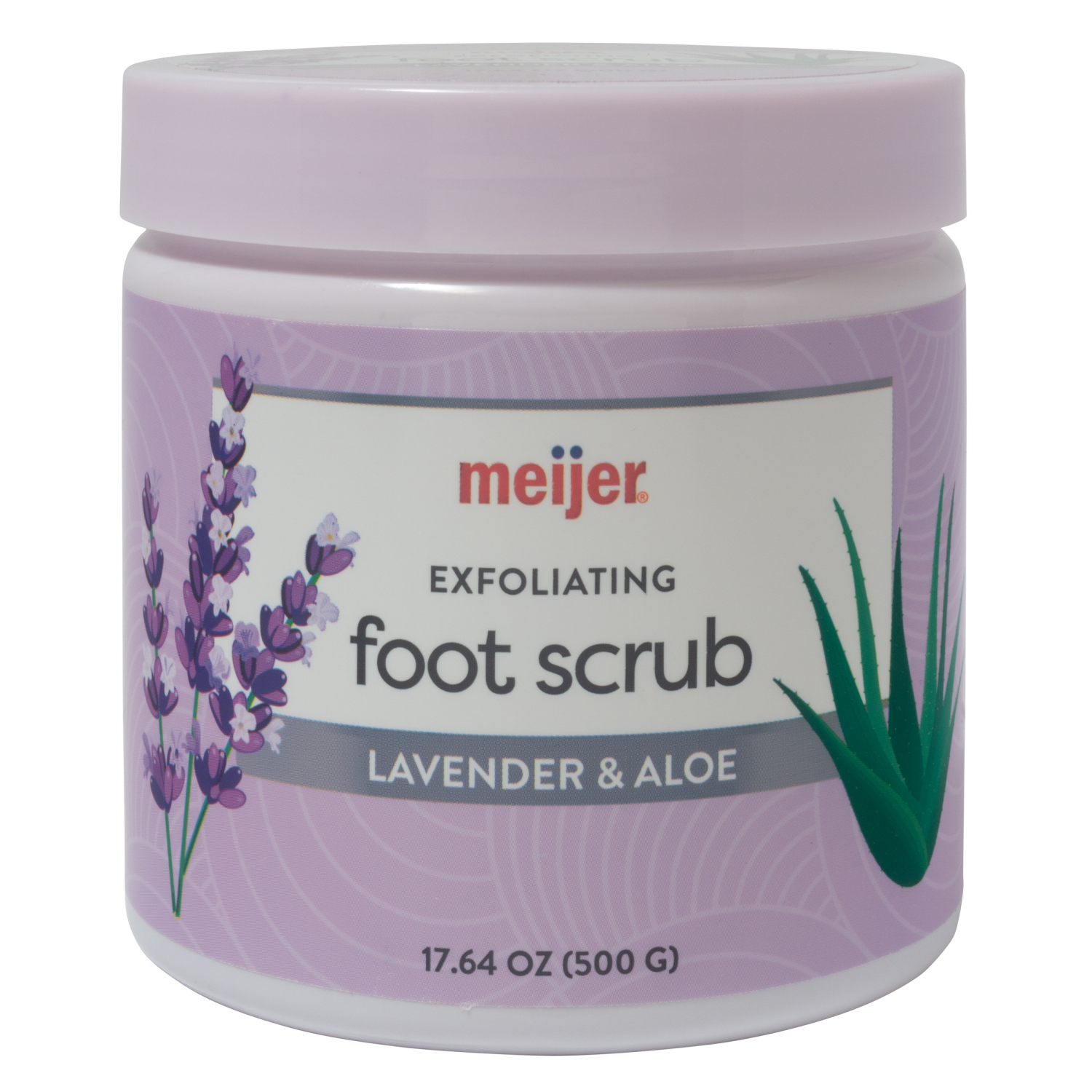slide 1 of 2, Meijer Foot Scrub Lavender And Aloe, 17.64 oz