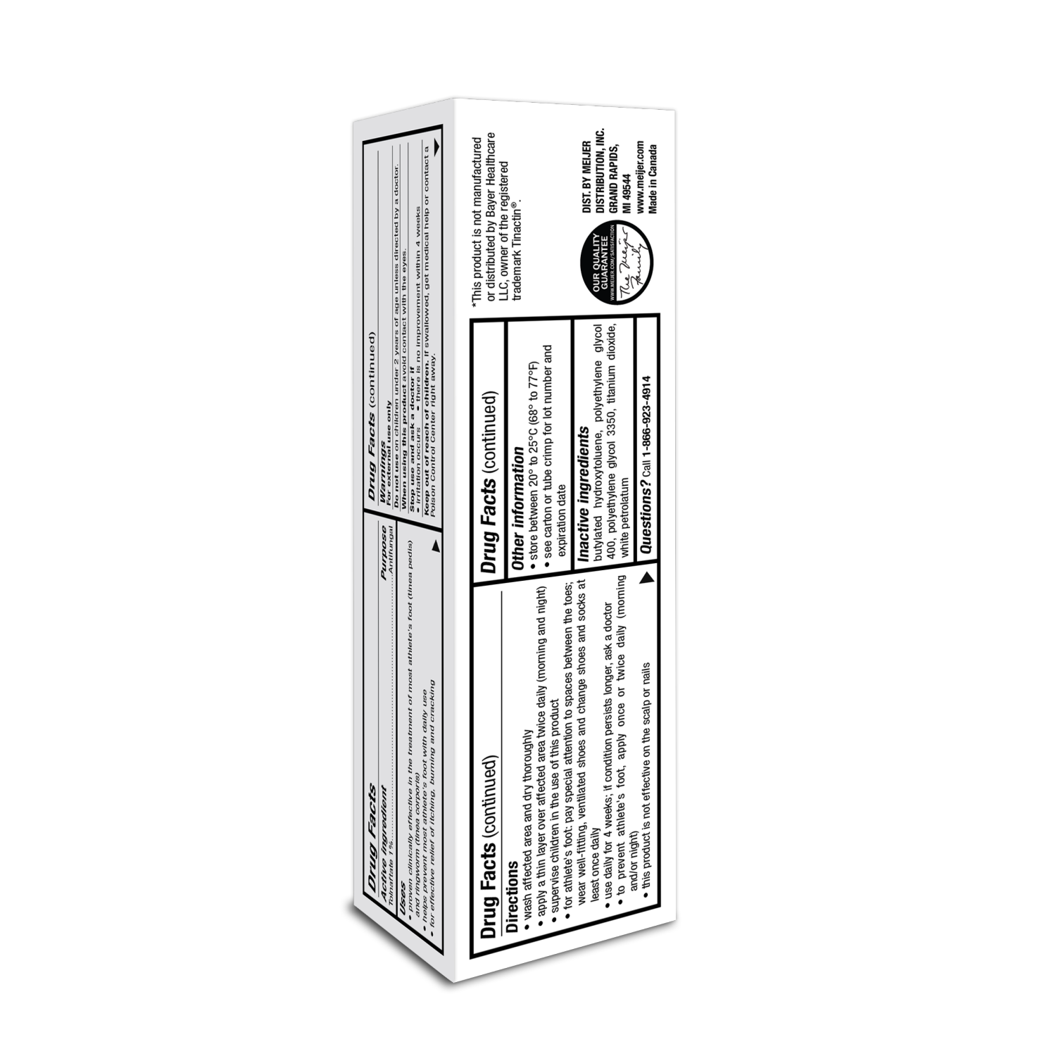 slide 3 of 3, Meijer Antifungal Cream, Tolnaftate 1%, 1oz, 1 oz