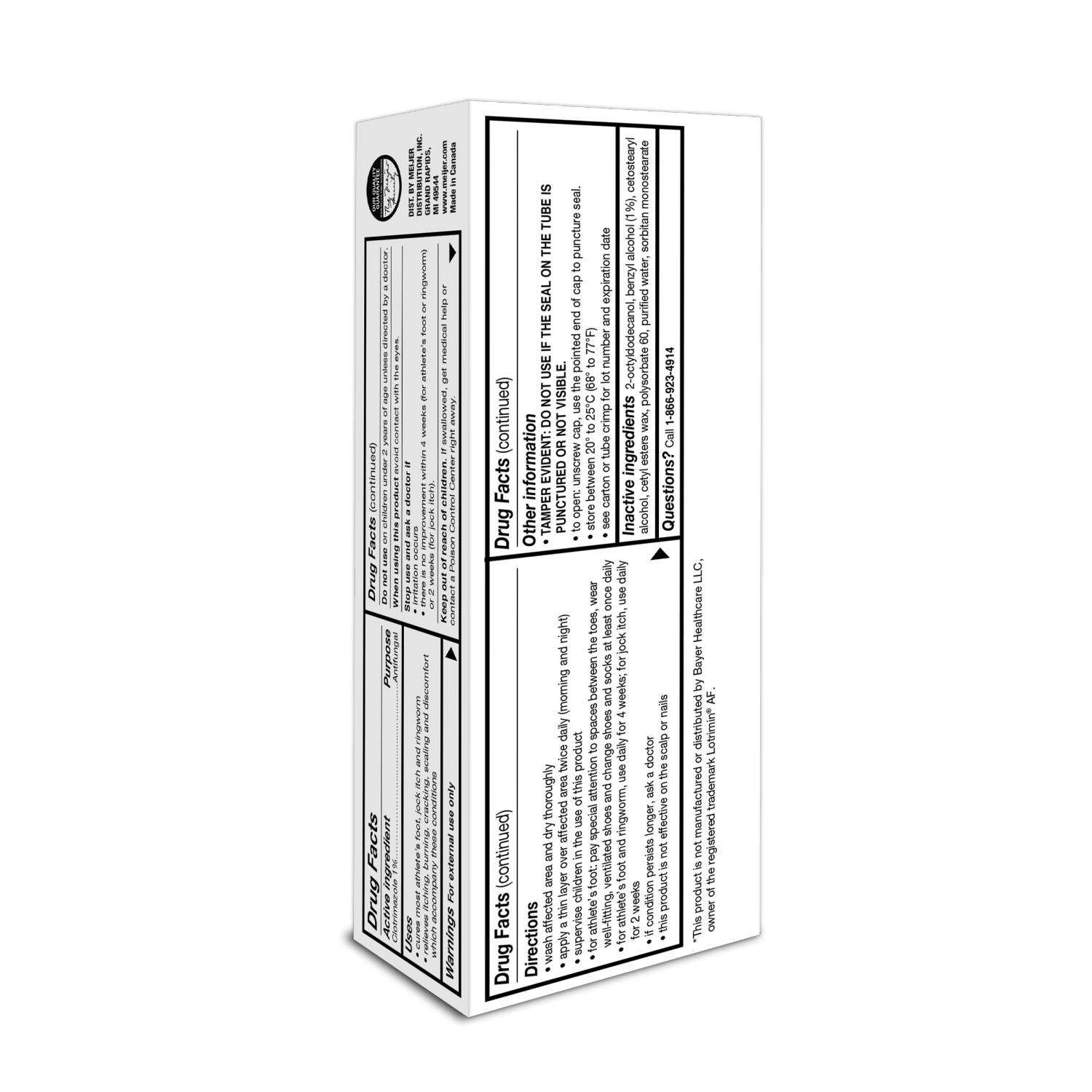 slide 3 of 3, Meijer Athlete's Foot Cream, Clotrimazole 1%, 2oz, 2 oz