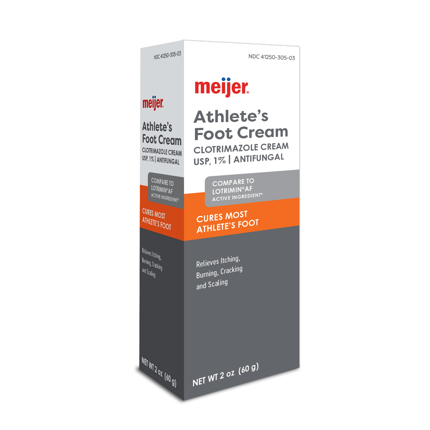 slide 1 of 3, Meijer Athlete's Foot Cream, Clotrimazole 1%, 2oz, 2 oz