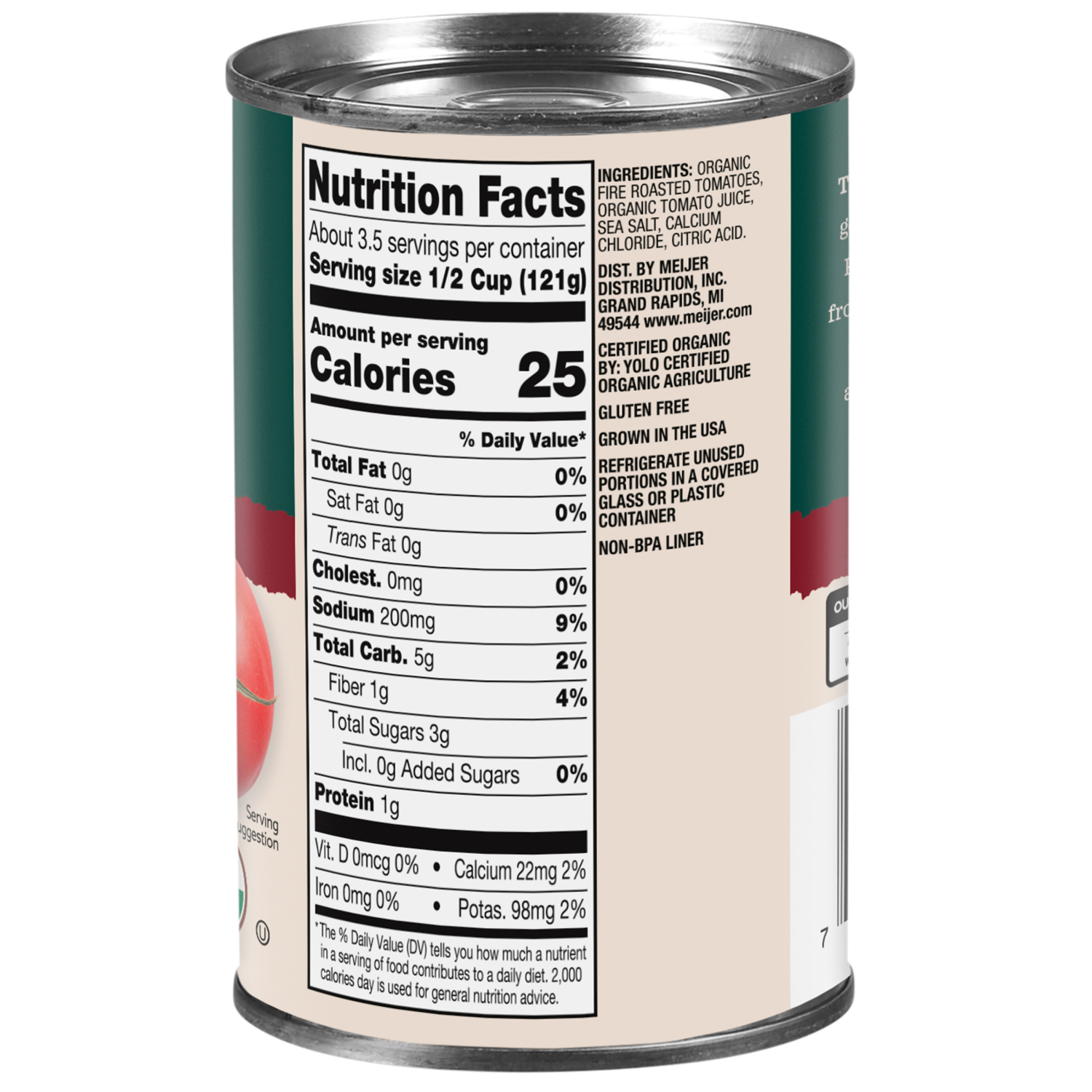 slide 3 of 3, True Goodness Organic Fire Roasted Diced Tomatoes, 14.5 oz, 14.5 oz