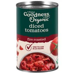 True Goodness Organic Fire Roasted Diced Tomatoes, 14.5 Oz