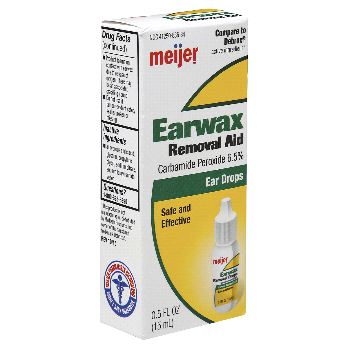 slide 8 of 8, Meijer Earwax Removal Aid Ear Drops,, 0.5 fl oz