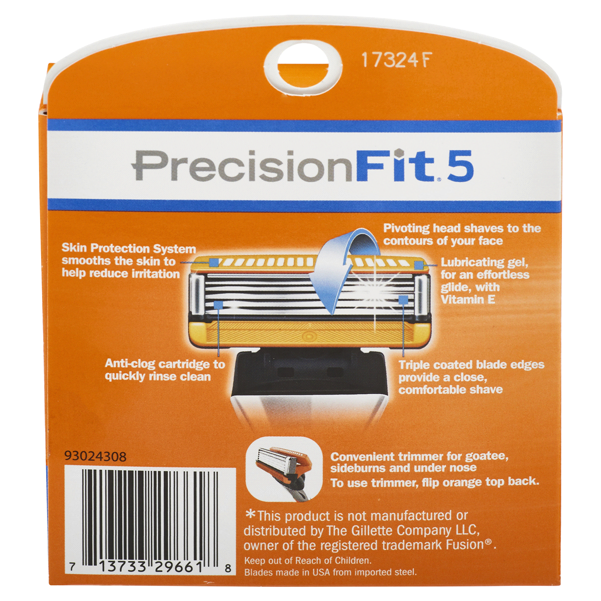 slide 2 of 2, Meijer PrecisionFit 5 Blade Cartridge Refill, 8 ct